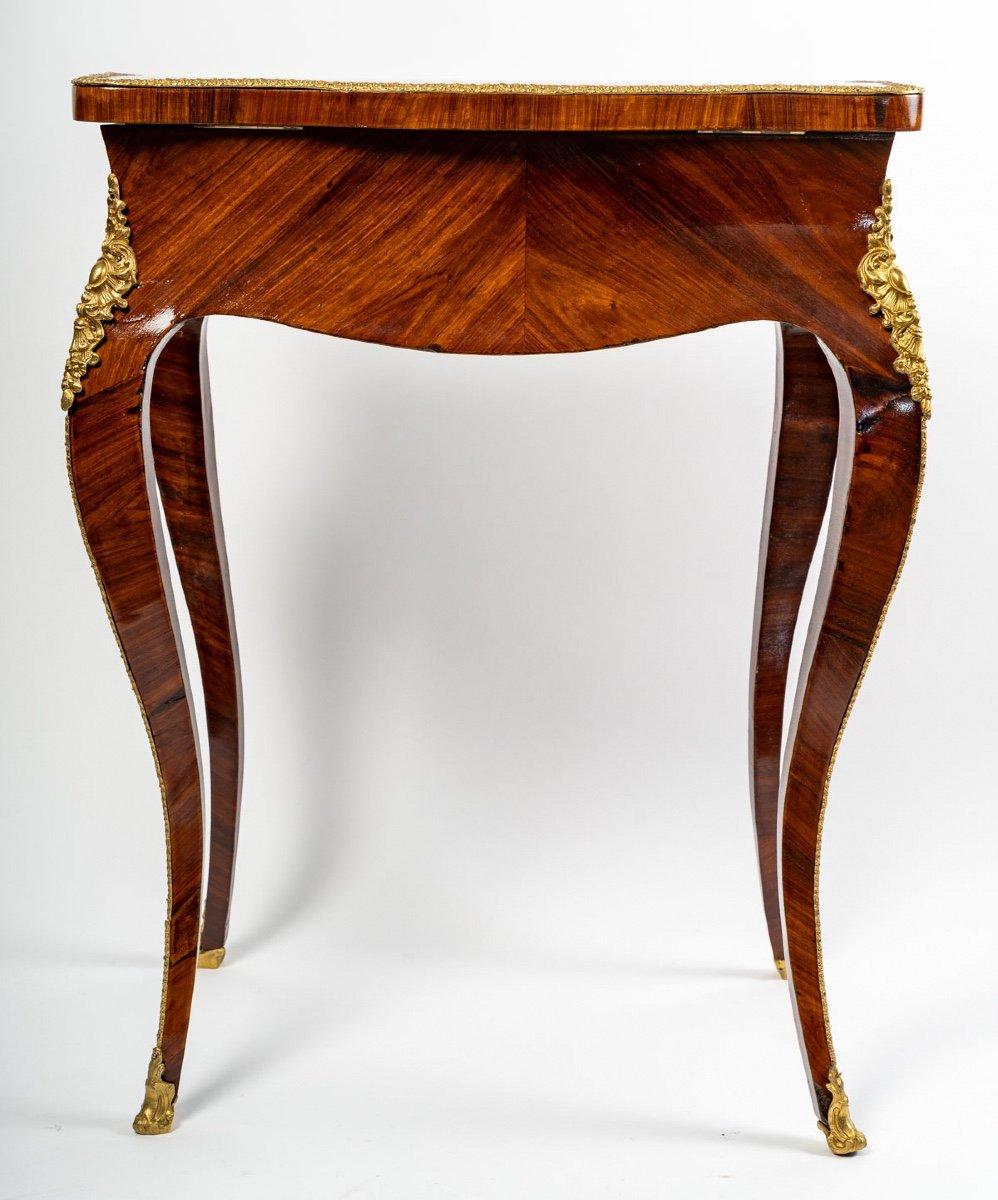 Work Table, Rosewood Veneer, Attributed to François Linke, Period: 19th Century 4