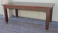 Work Table with Industrial Wheels