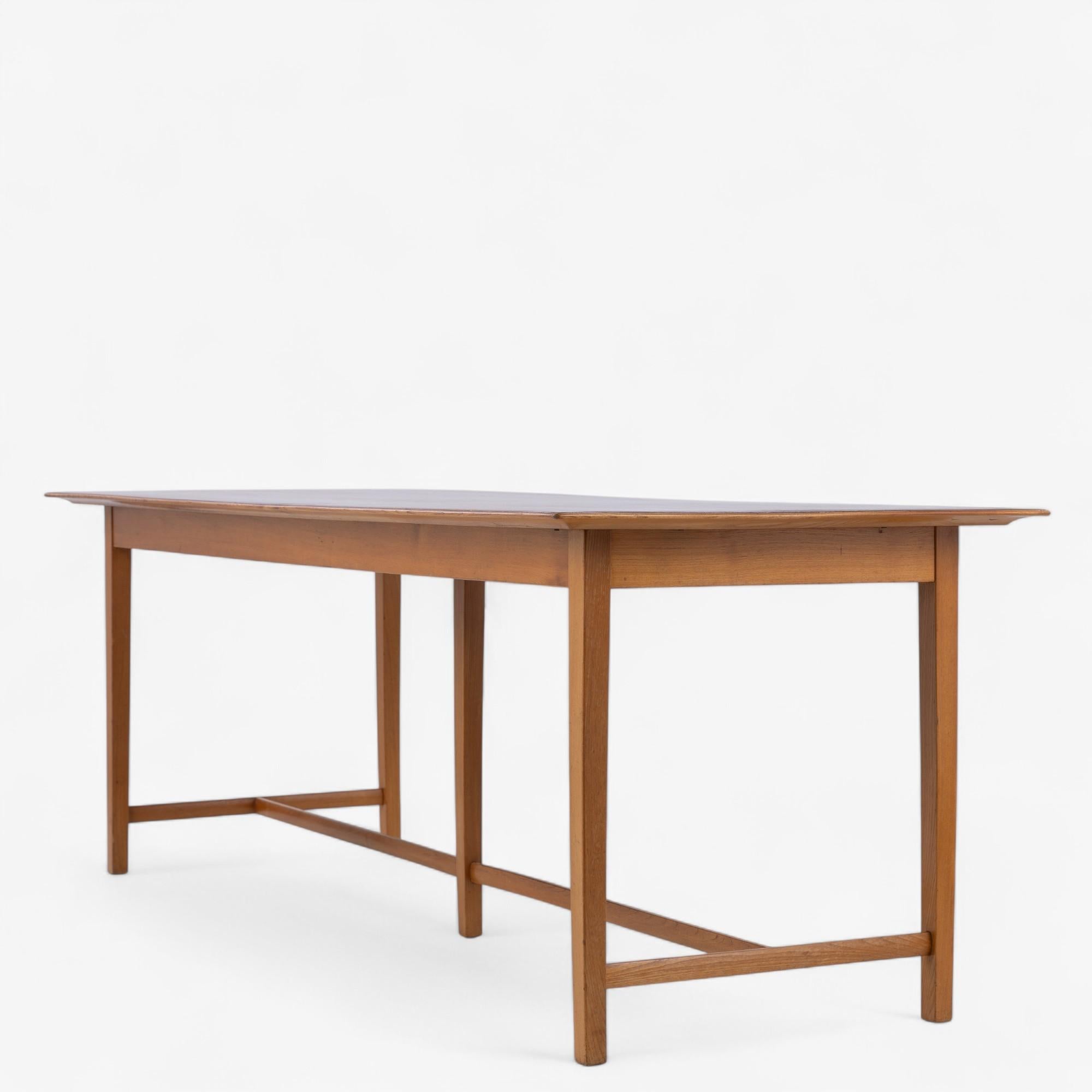Mid-Century Modern Table de travail avec plateau en teck attribuée à Thorald Madsen en vente