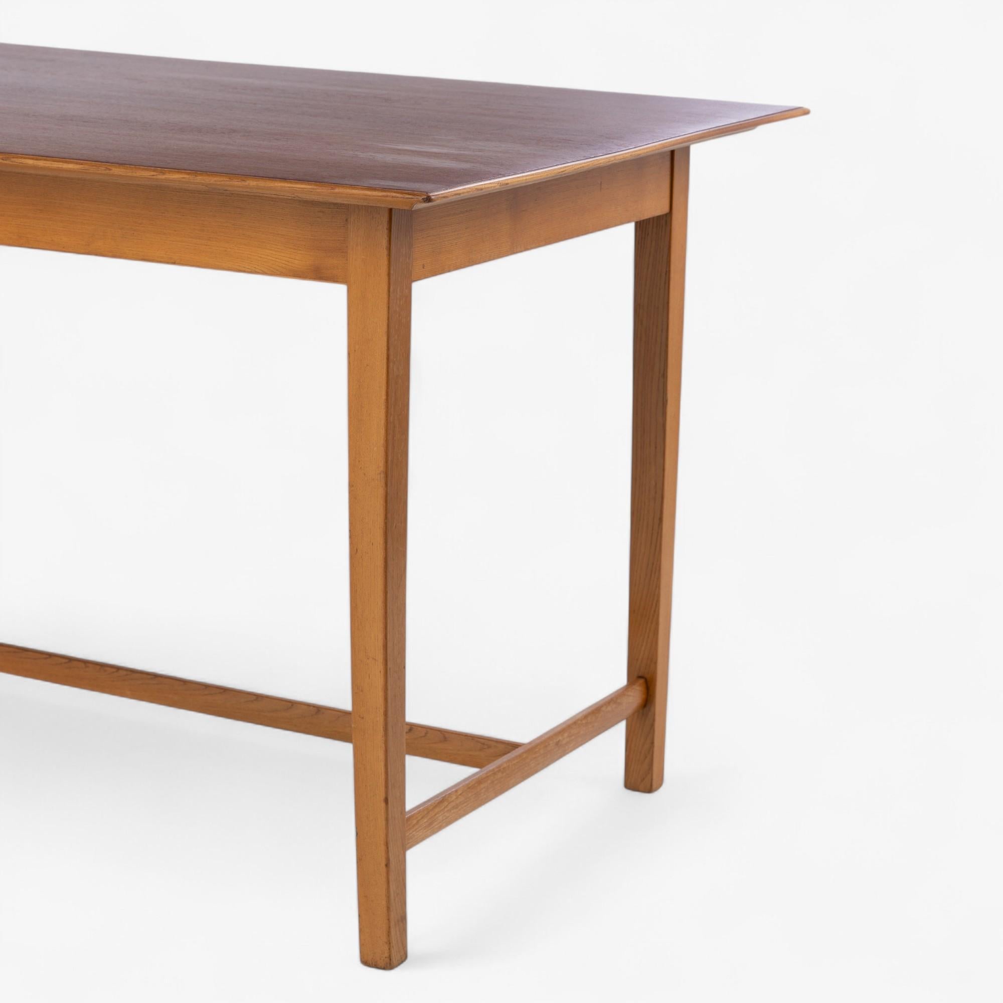 Table de travail avec plateau en teck attribuée à Thorald Madsen Bon état - En vente à Copenhagen, DK