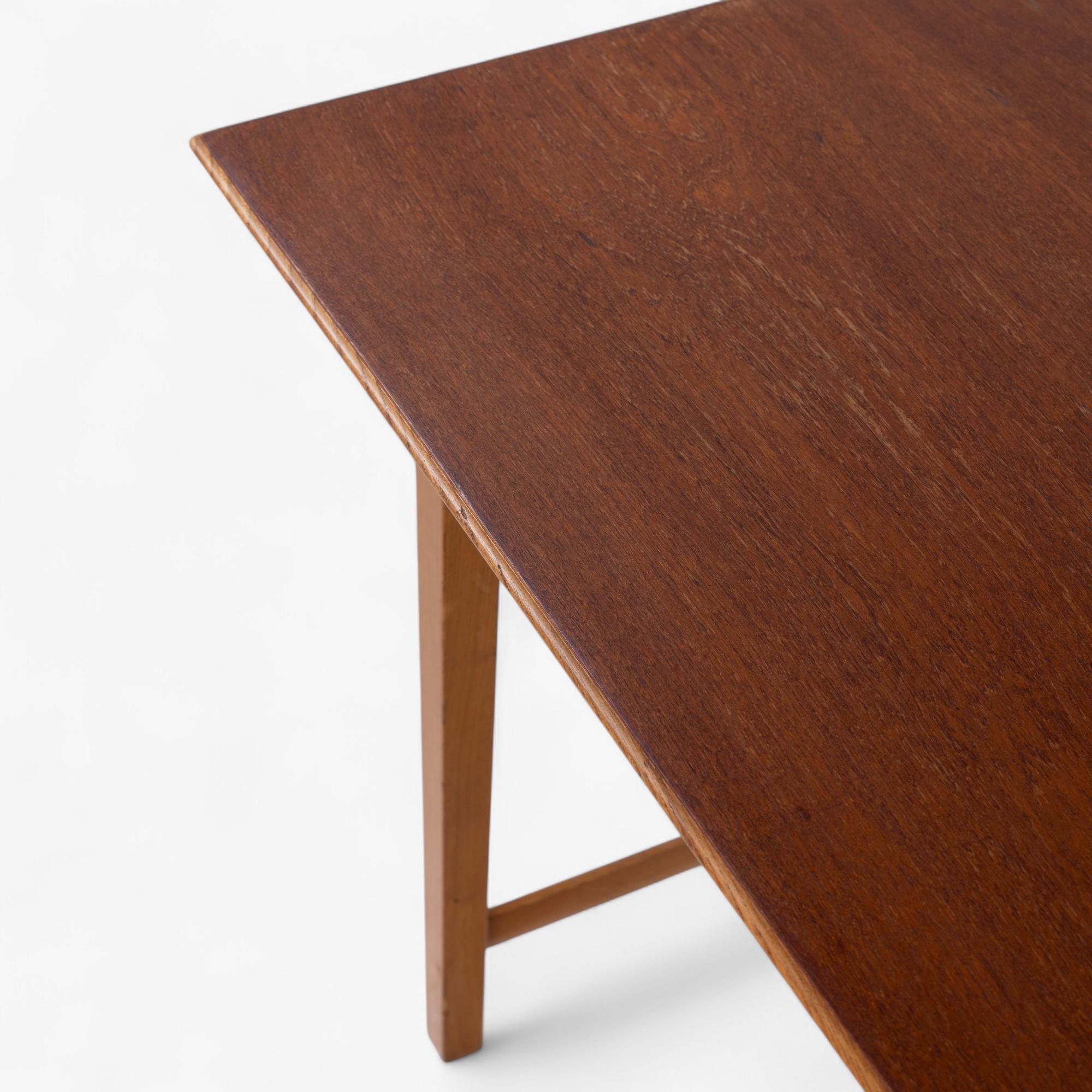 20ième siècle Table de travail avec plateau en teck attribuée à Thorald Madsen en vente