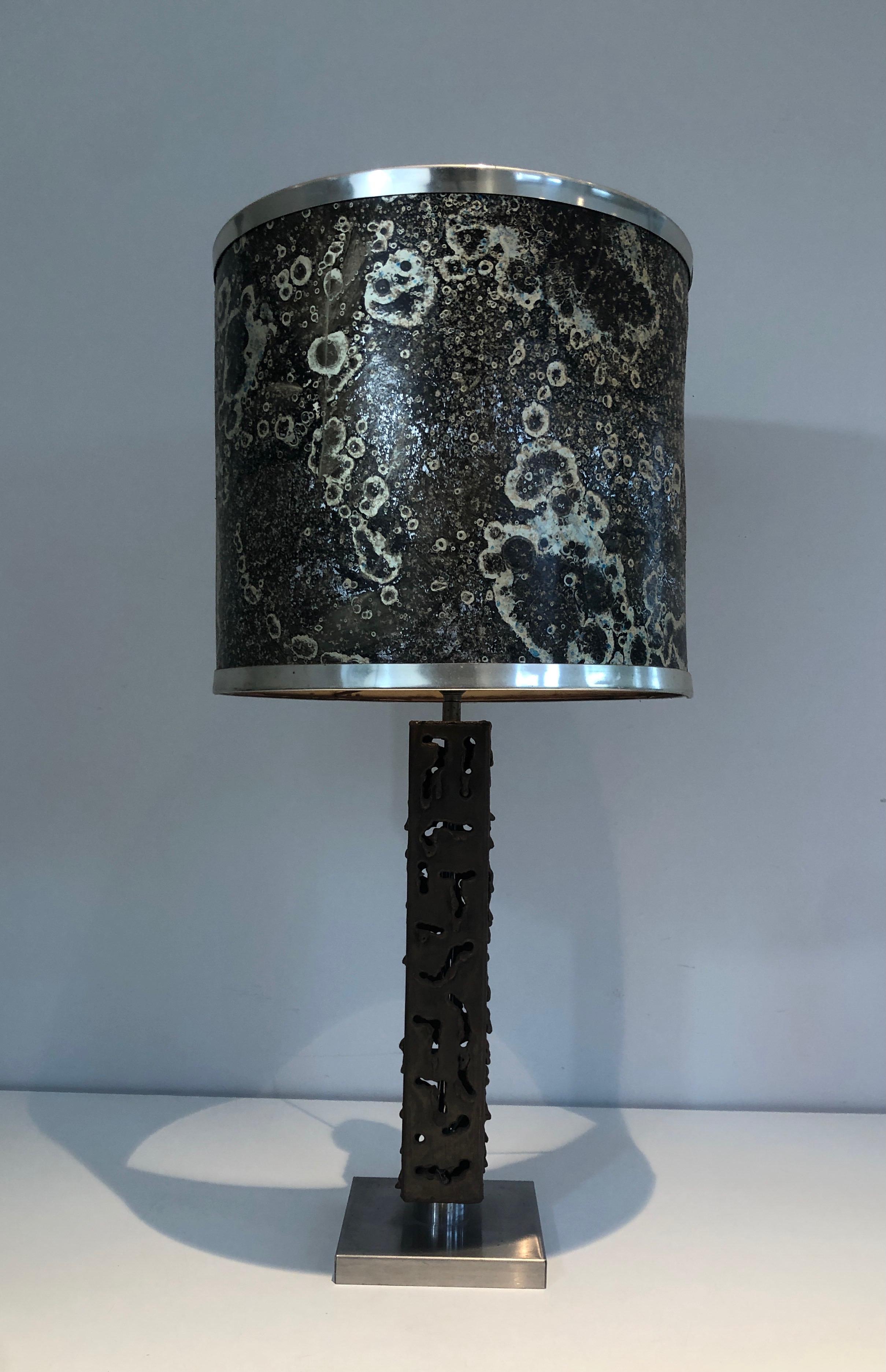 Worked Steel Design Table Lamp For Sale 6