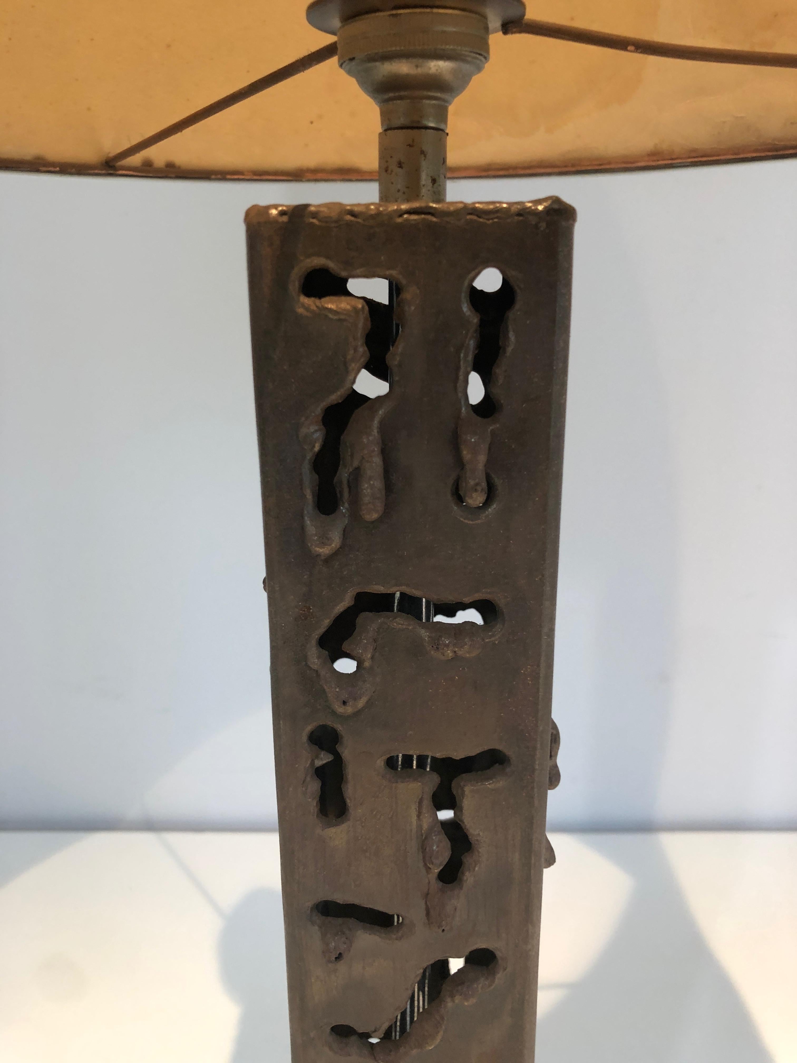 Worked Steel Design Table Lamp For Sale 1