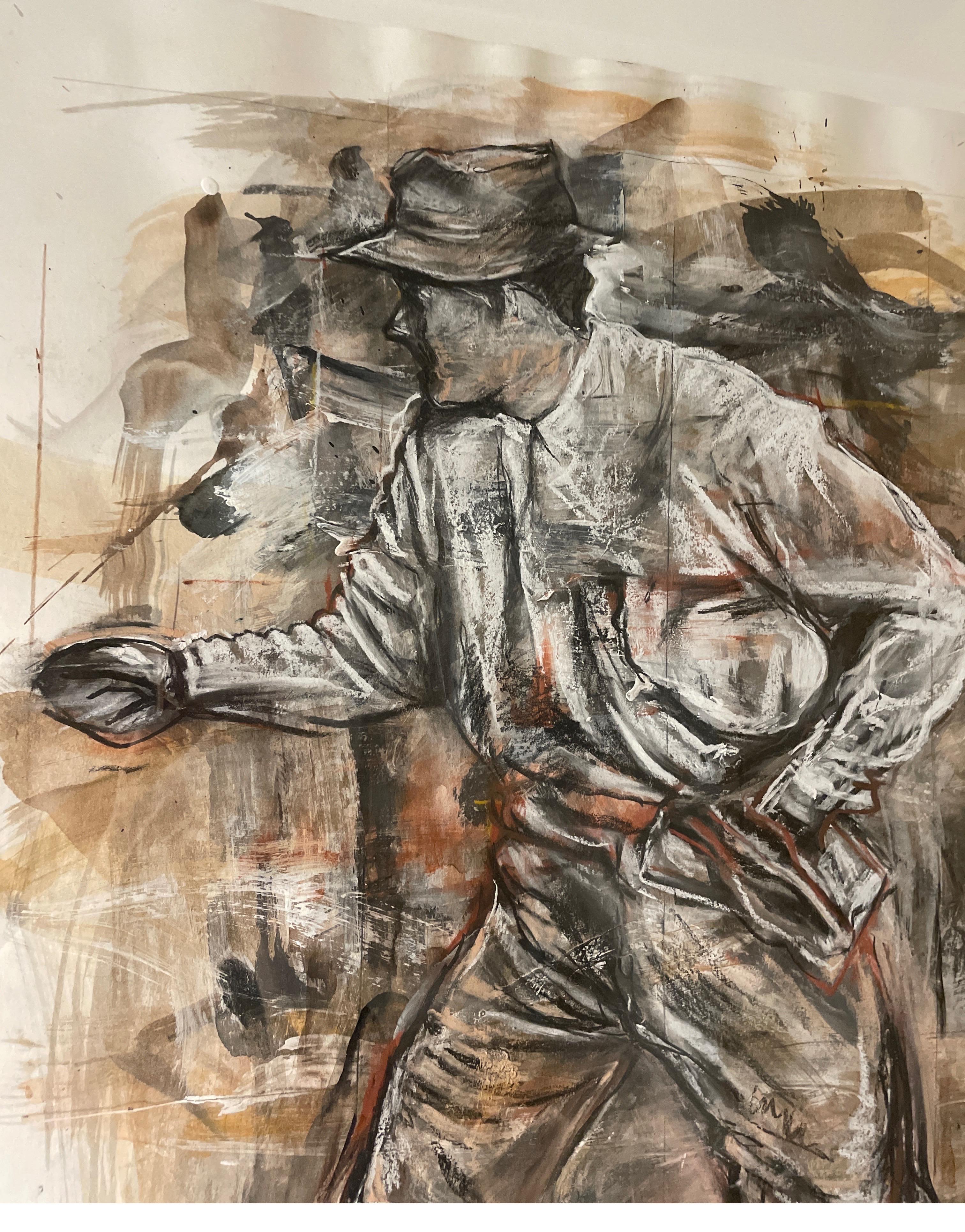 “Worker” art by Michael K Paxton In Good Condition For Sale In Chicago, IL