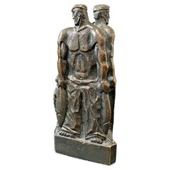 "Workers in Solidarity, " Rare Bronze Celebrating Laborers in Argentina, 1930s