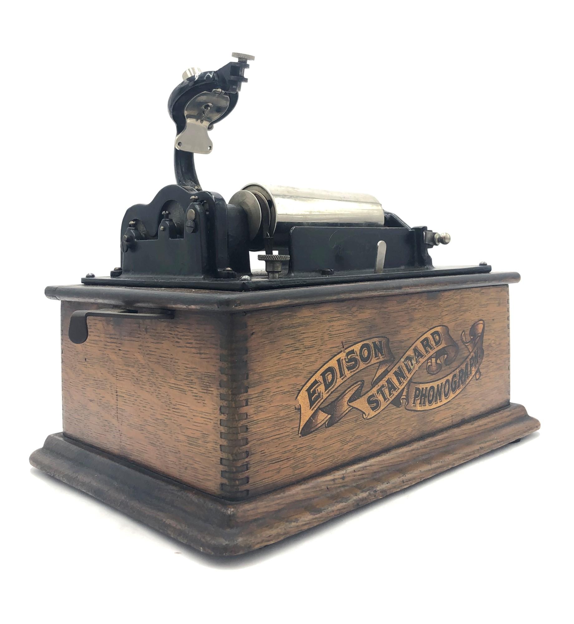 Metal Working 1903 Edison Standard Cylinder Phonograph Manual Hand Crank