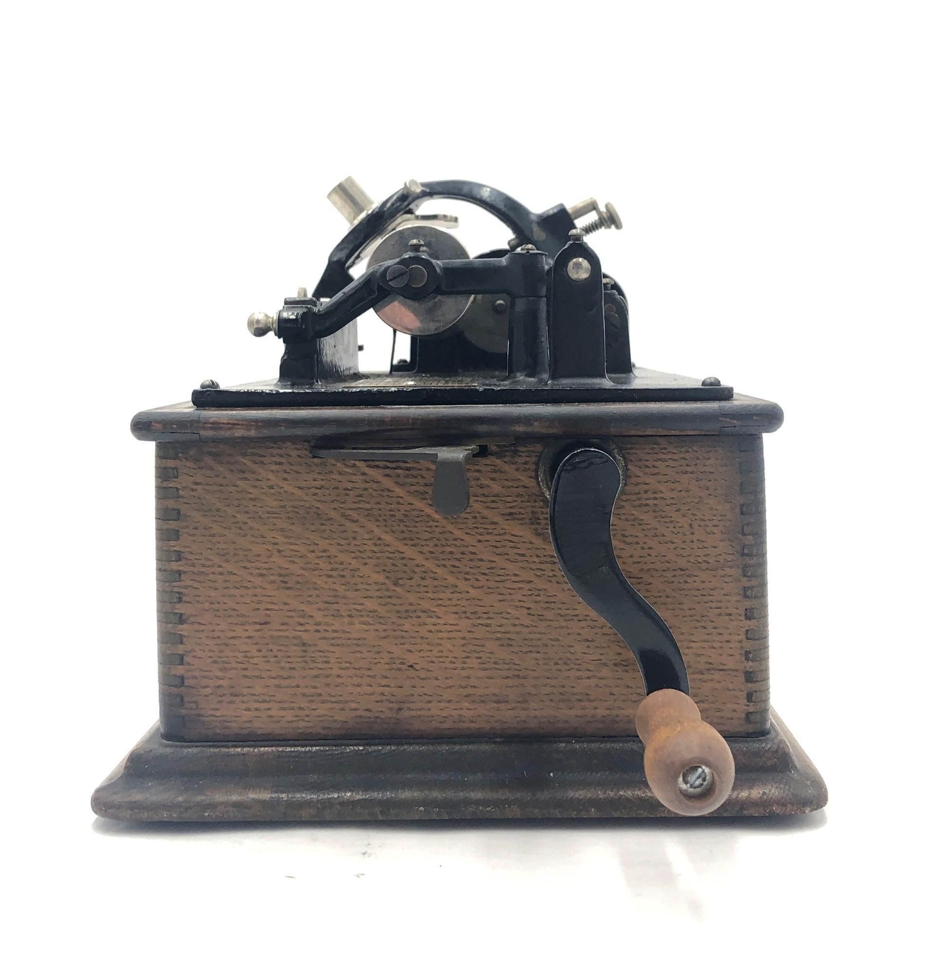 Working 1903 Edison Standard Cylinder Phonograph Manual Hand Crank 3