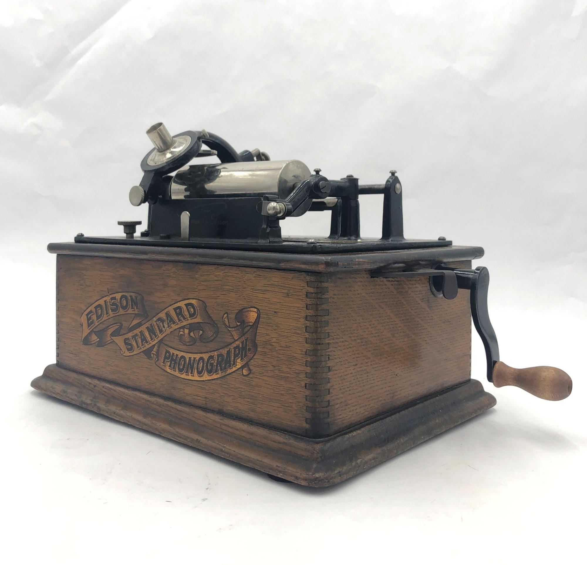 Working 1903 Edison Standard Cylinder Phonograph Manual Hand Crank 4