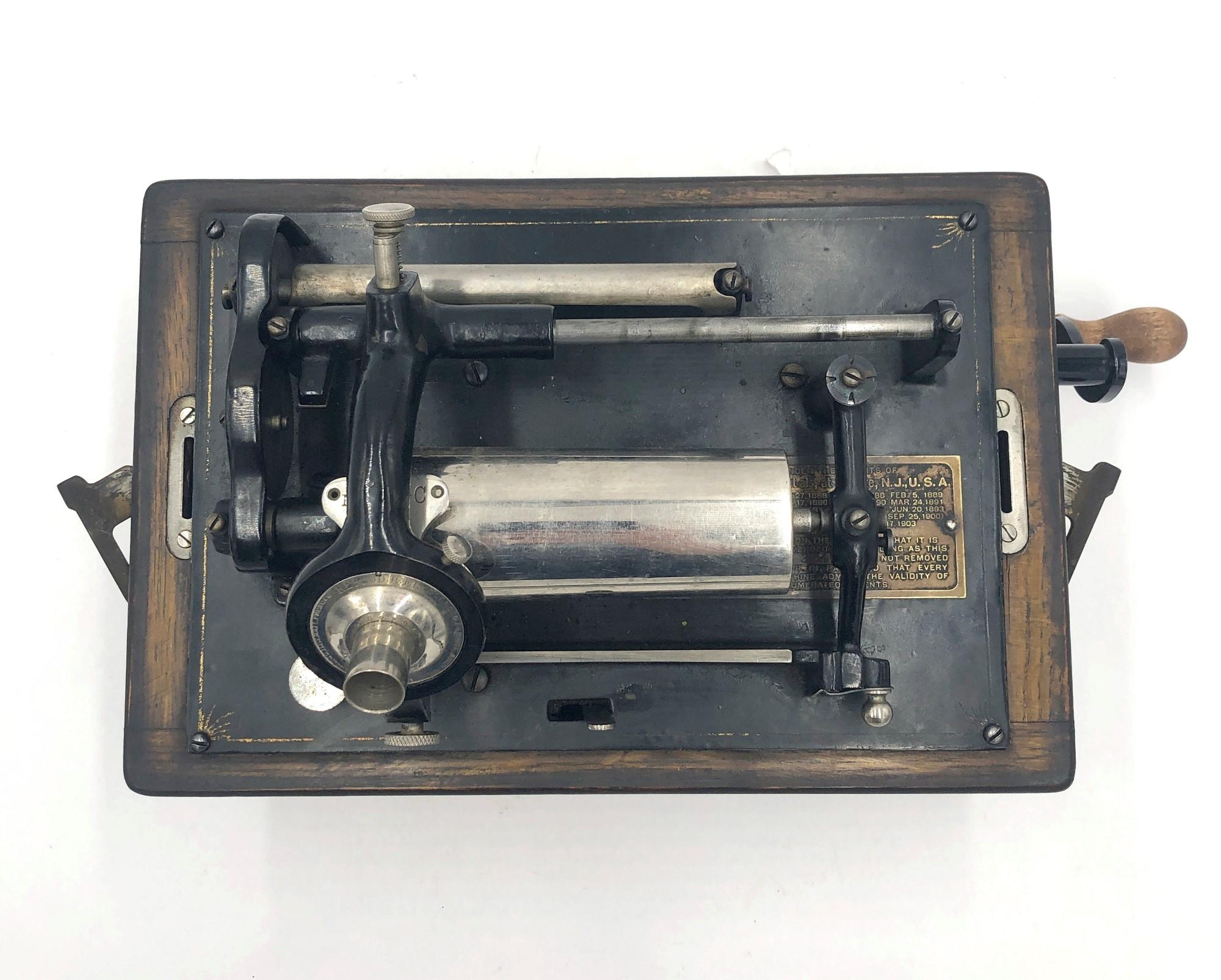 Working 1903 Edison Standard Cylinder Phonograph Manual Hand Crank 5