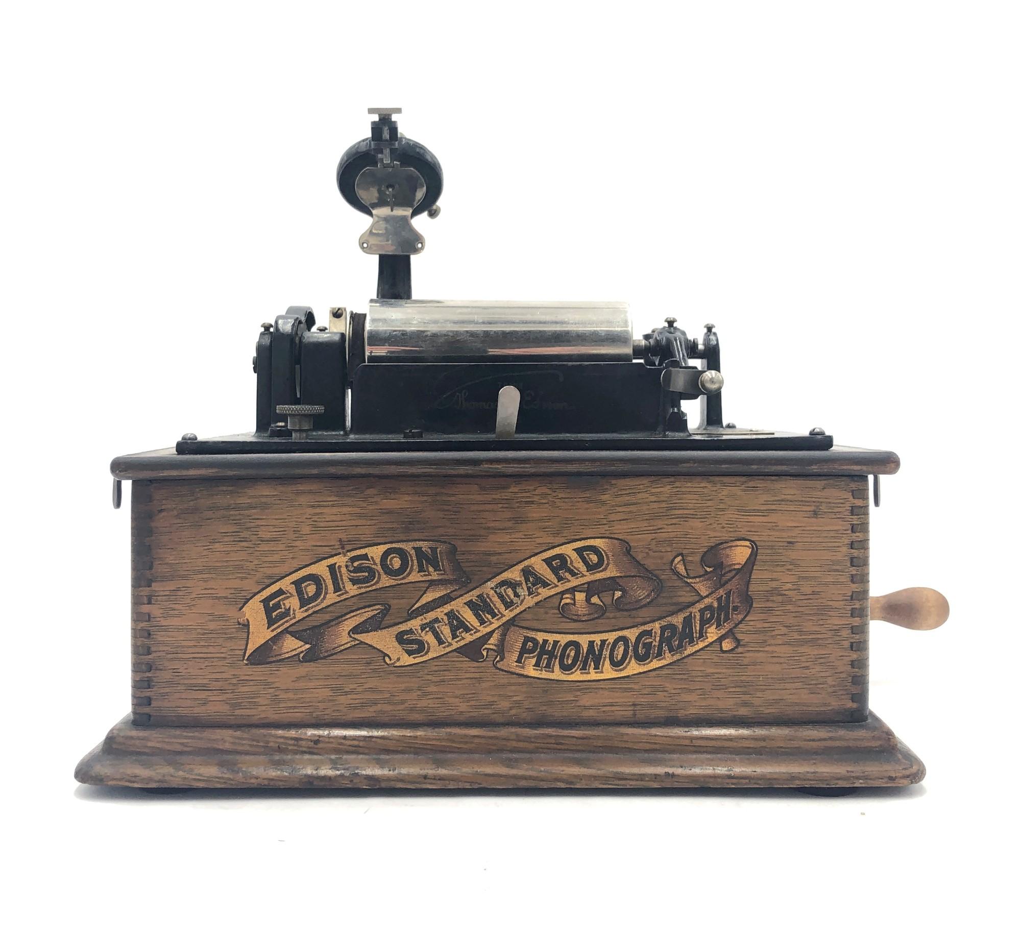 American Working 1903 Edison Standard Cylinder Phonograph Manual Hand Crank