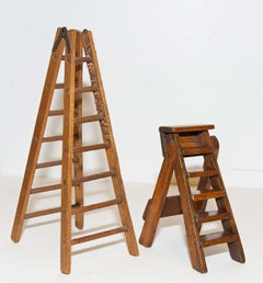 Working Antique Folding Ladder Salesman Samples