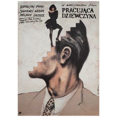 Vintage Working Girl 1990 Polish B1 Film Poster, Pagowski
