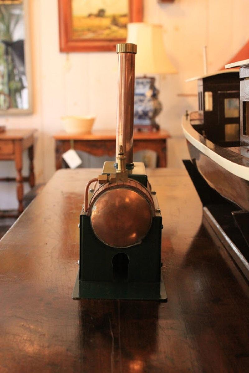 Copper Working Model of a Steam Launch For Sale