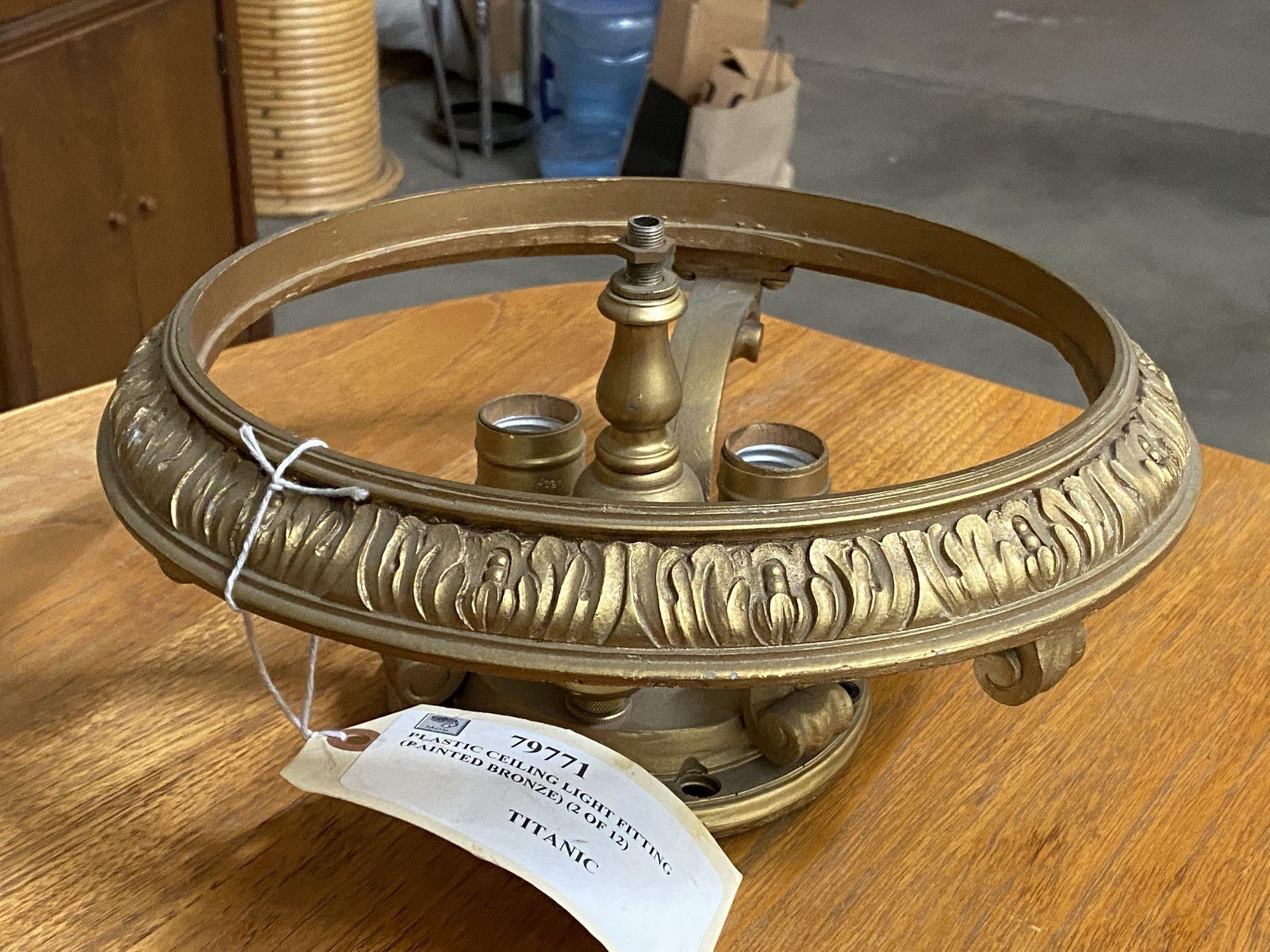 Late 20th Century Working Screen Used Ceiling Light Prop From 1997 Titanic For Sale