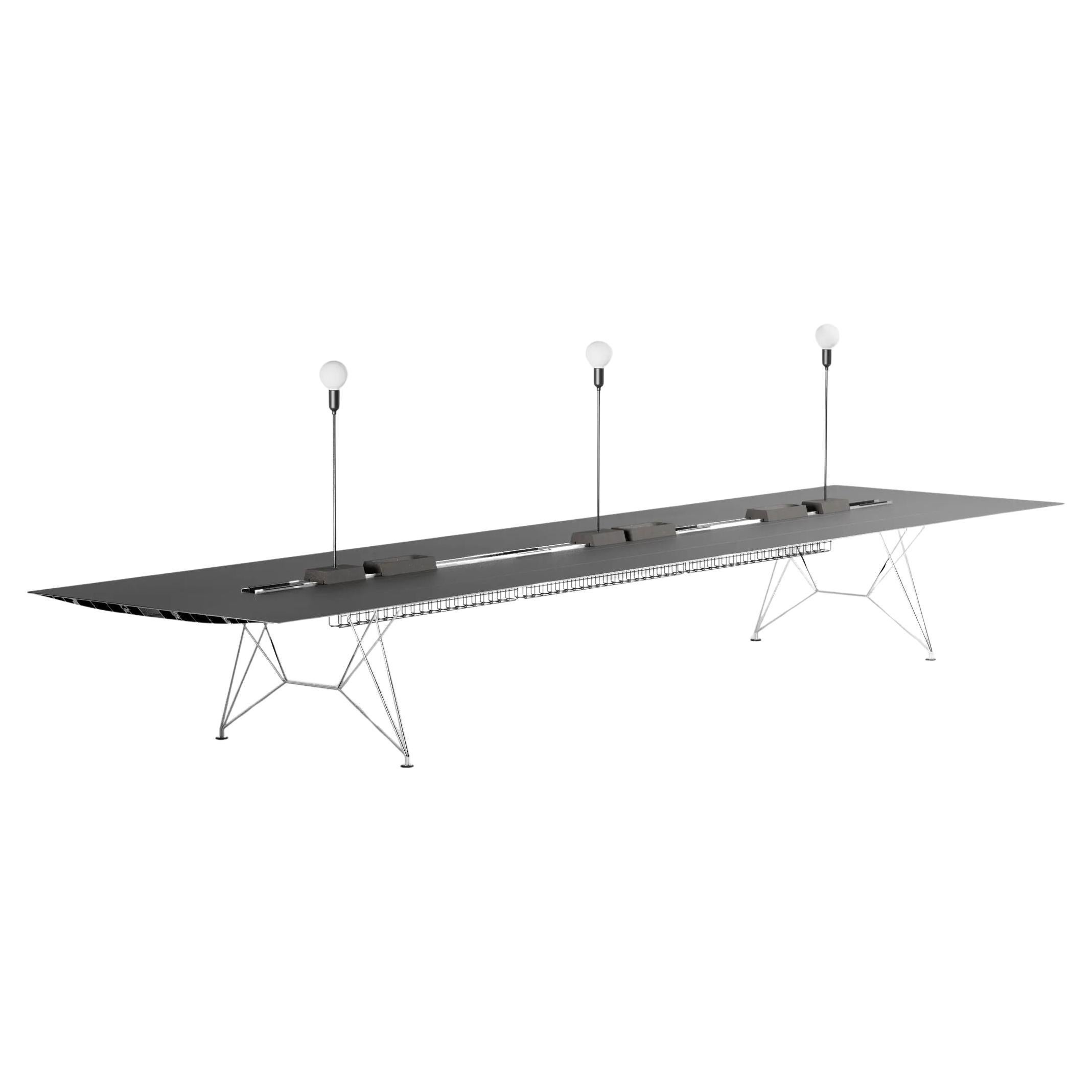Workplace B 480 Work Table in Aluminum & Stainless Steel by Konstantin Grcic