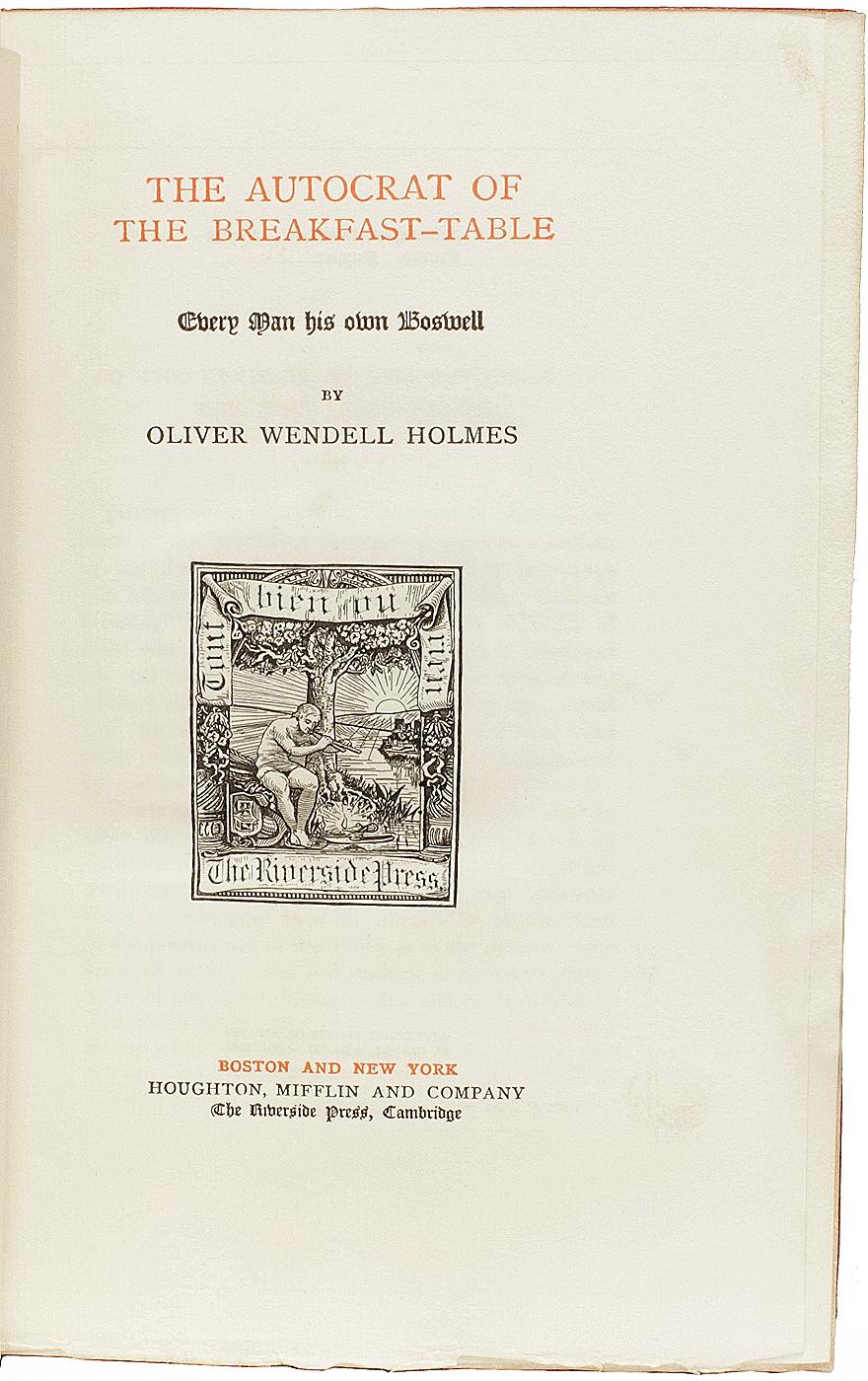 Obras, vida y cartas de Oliver Wendell Holmes. ARTISTAS ED CON UN ALS VOLCADO Cuero en venta