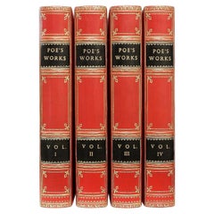 Opere di Edgar Allen Poe. 4 volumi. 1899 - EDIZIONE STANDARD IN UNA FINE LEGATURA DI CALCIO