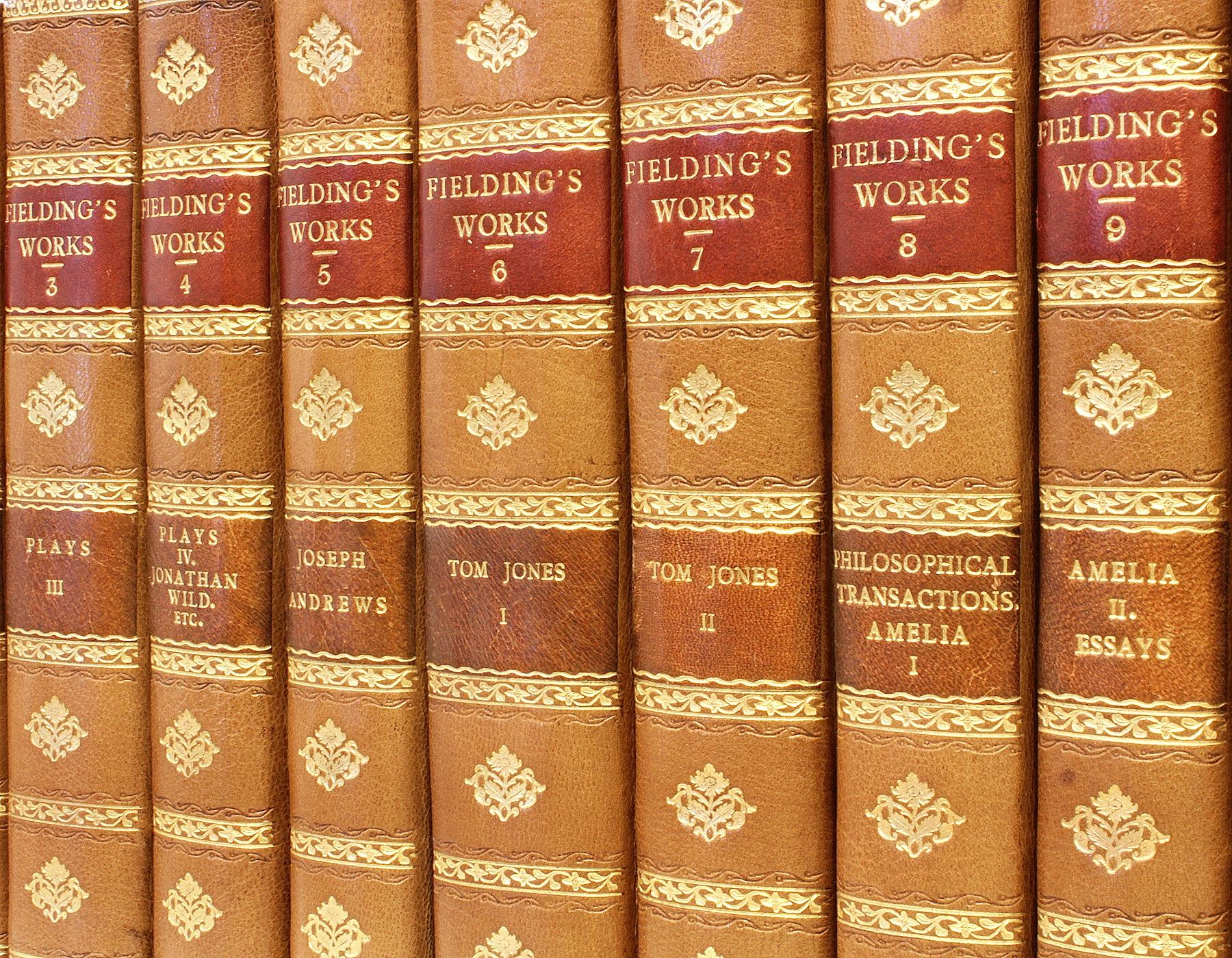 Pelle Opere di Henry Fielding. Con la vita dell'autore. NUOVA EDIZIONE - 10 VOLUMI in vendita