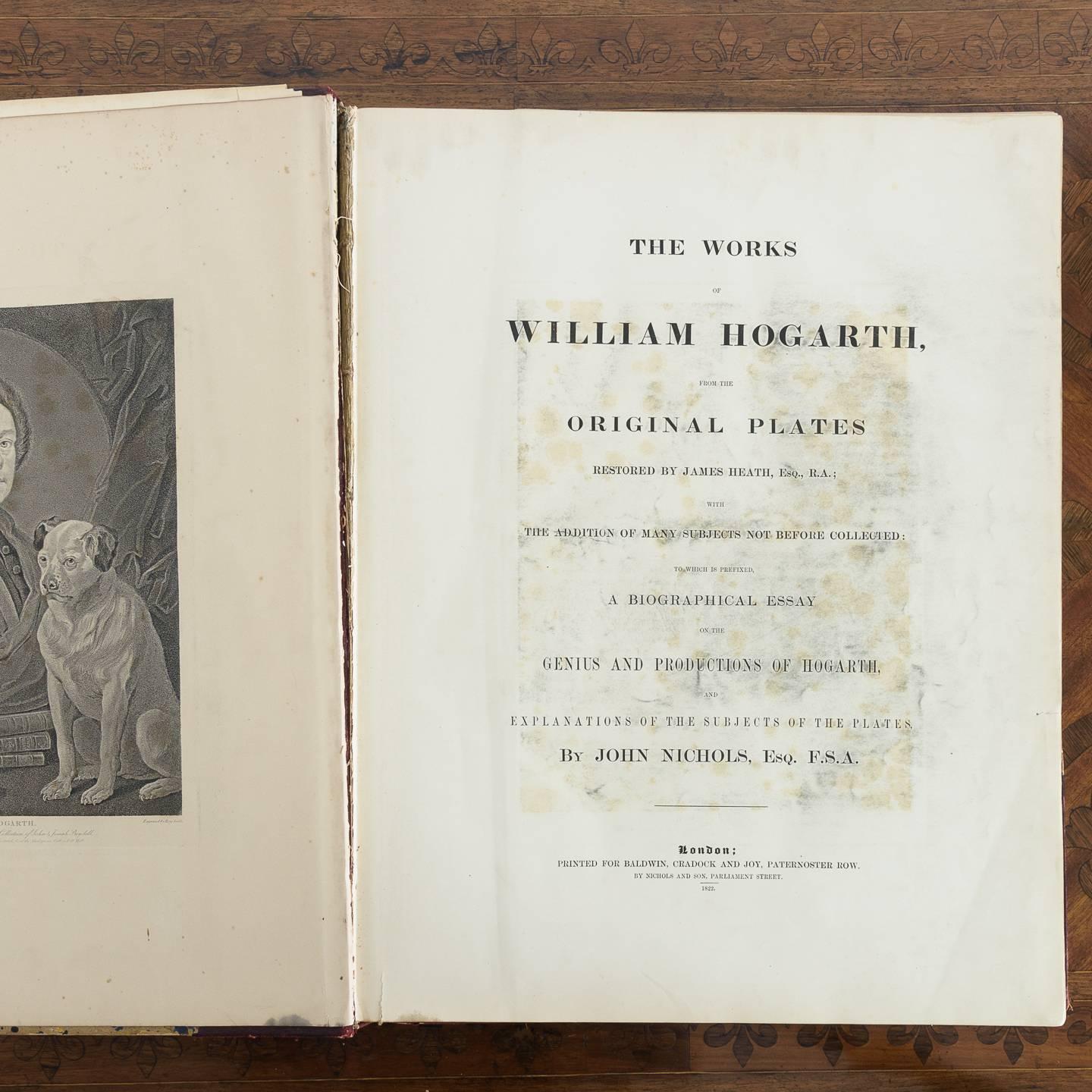 Works of Hogarth, Complete Folio, 1822 In Good Condition In London, GB