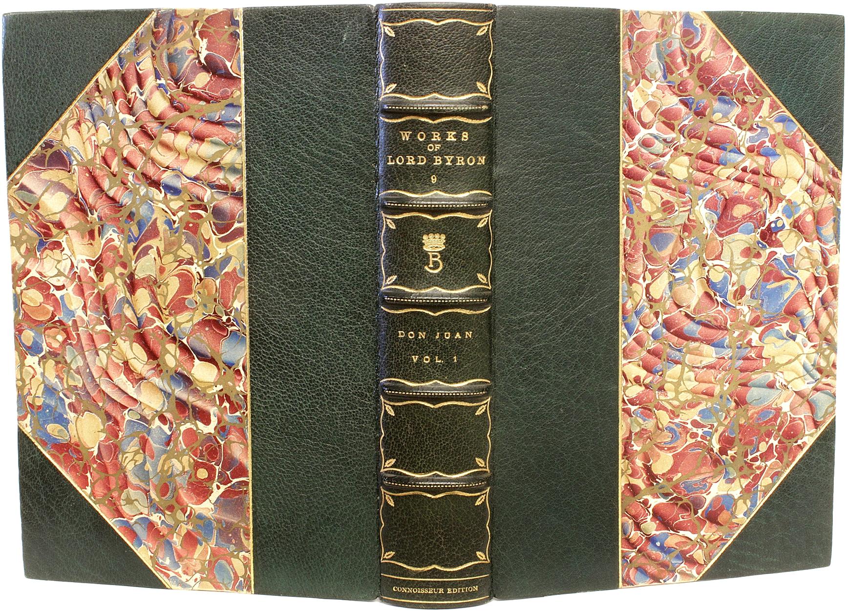 Works of Lord Byron, Connoisseur Edition, 16 Vols., in a Fine Leather Binding In Good Condition In Hillsborough, NJ