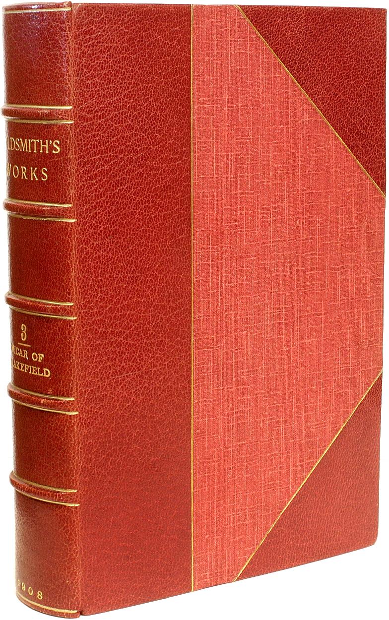 Author: Goldsmith, Oliver. 

Title: The Works Of Oliver Goldsmith.

Publisher: NY: G. P. Putnam's Sons, 1908.

Description: The Turk's Head Edition. 10 vols., 9-3/8