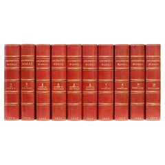 Opere di Oliver Goldsmith - 10 volumi - edizione Turk's Head - in bella rilegatura