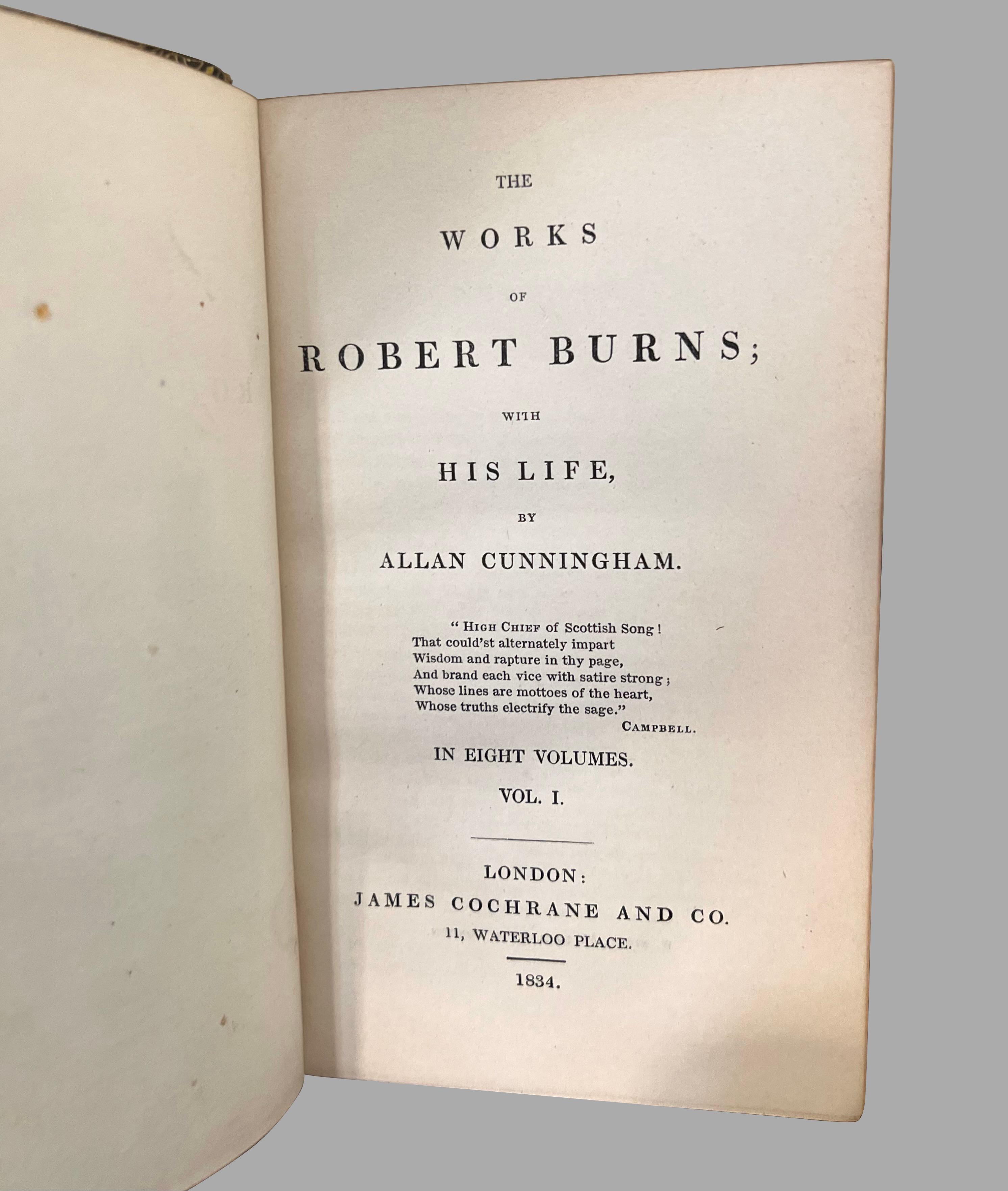 English Works of Robert Burns 1834 For Sale