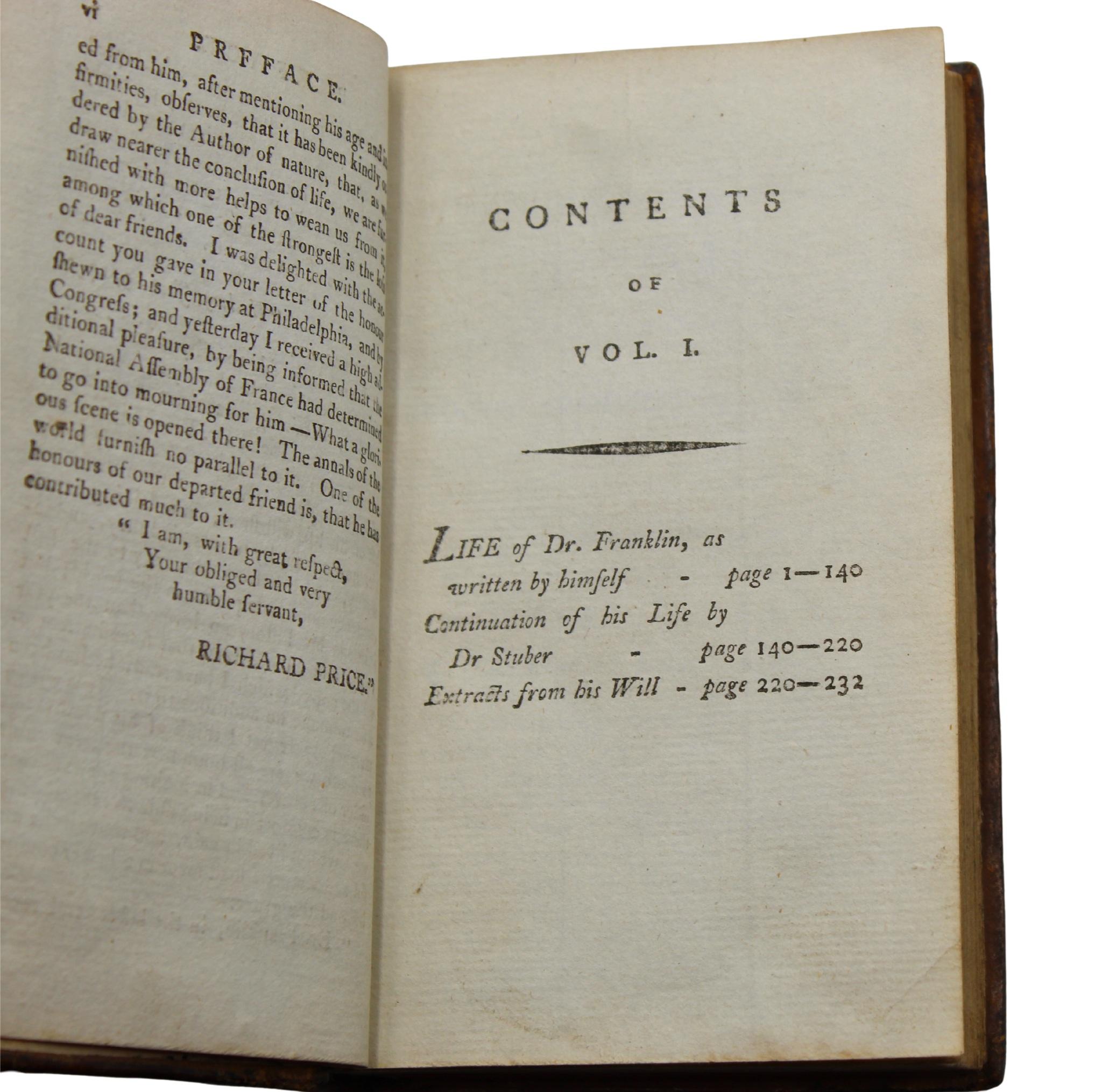 Works of the Late Doctor Benjamin Franklin, With Essays, in Two Volumes, 1796 For Sale 2