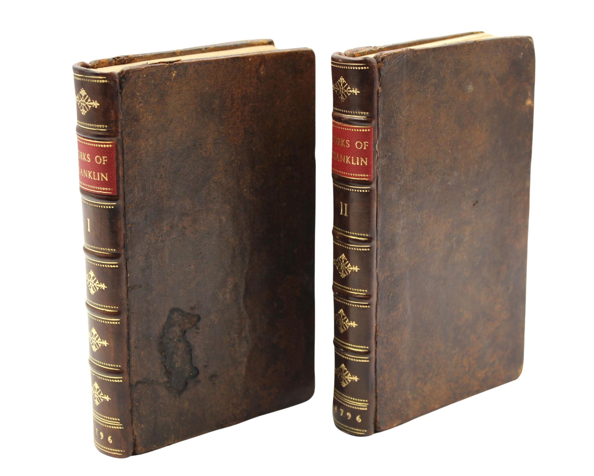 English Works of the Late Doctor Benjamin Franklin, With Essays, in Two Volumes, 1796 For Sale