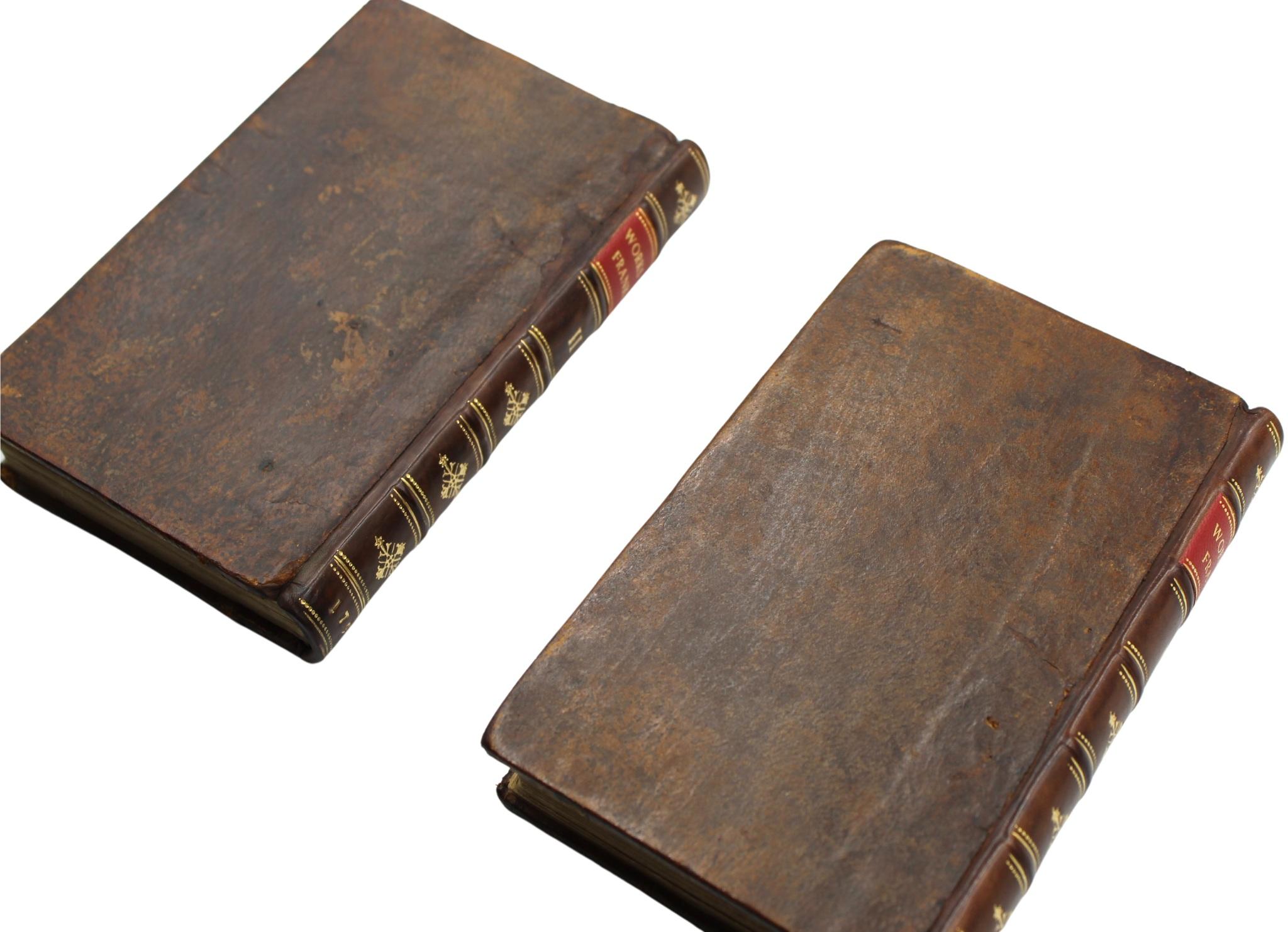 Late 18th Century Works of the Late Doctor Benjamin Franklin, With Essays, in Two Volumes, 1796 For Sale
