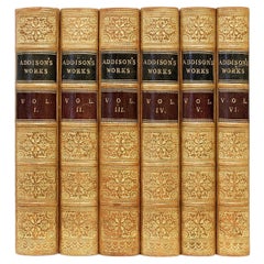 Obras del Muy Honorable Joseph Addison, 4 Vols. 1856, en becerro tostado