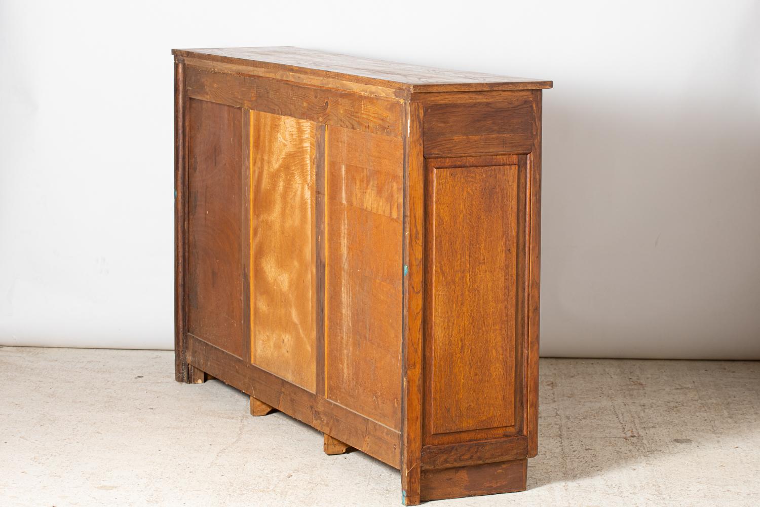 French Workshop Cabinet in Oak with Eighteen Drawers, France, circa 1930
