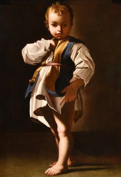 Retrato Niño Schedoni Siglo XVII Pintura Óleo sobre lienzo Viejo maestro