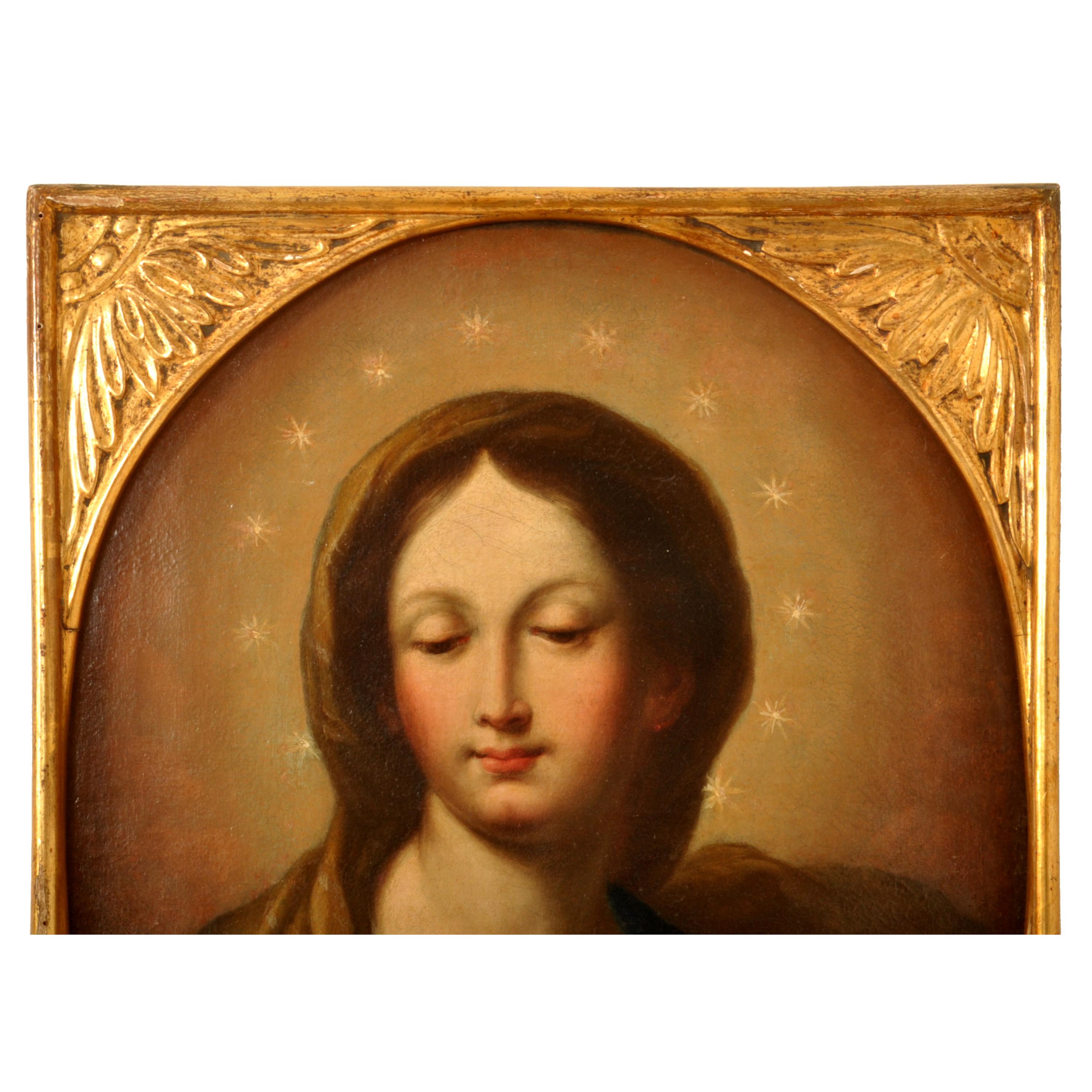 Antique Italian Old Master Baroque Oil on Canvas Painting Carlo Maratta 1700 - Brown Figurative Painting by Workshop Of Carlo Maratta