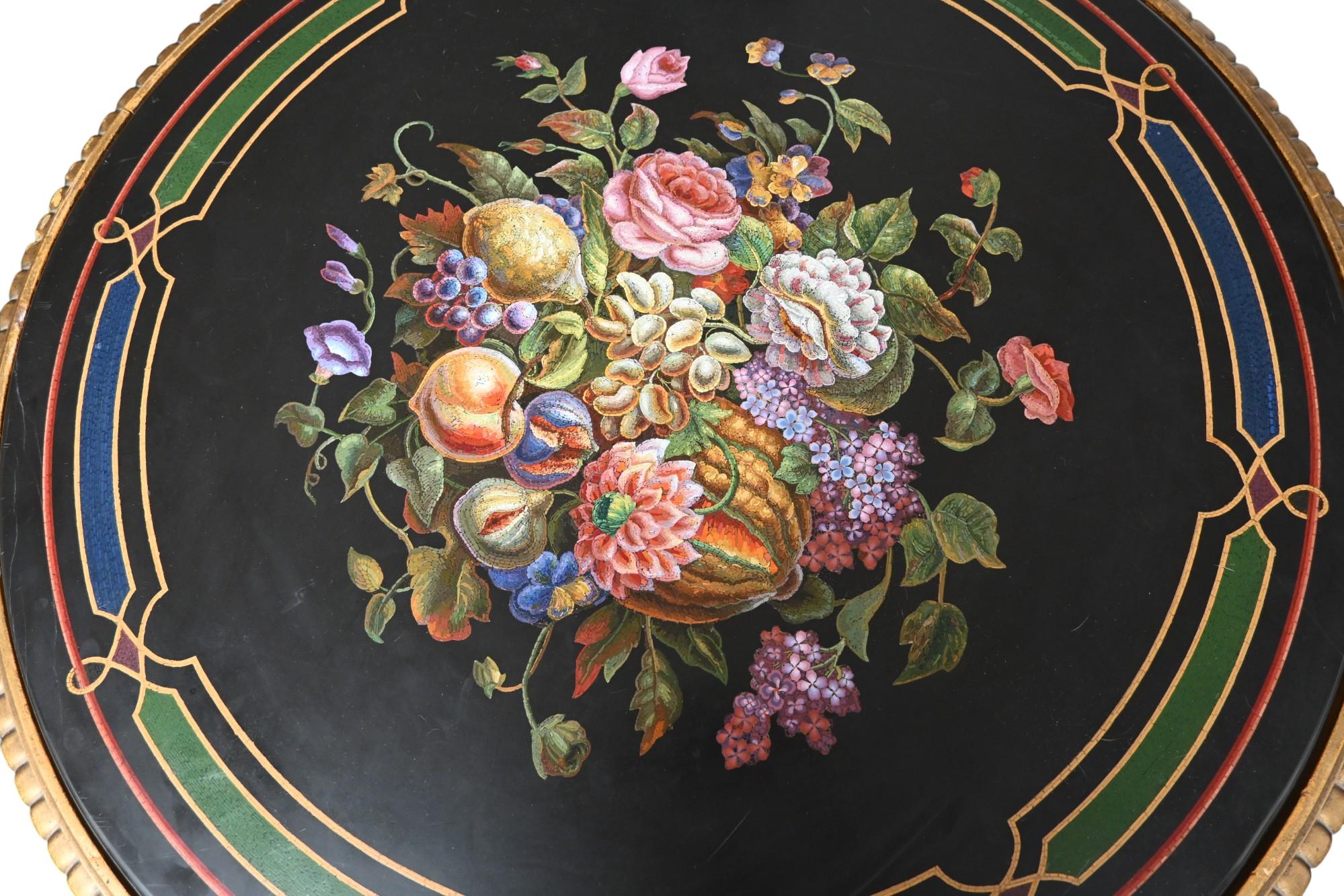Louis Philippe Workshop Of Michelangelo Barberi; Micromosaic Table, 19th Century For Sale