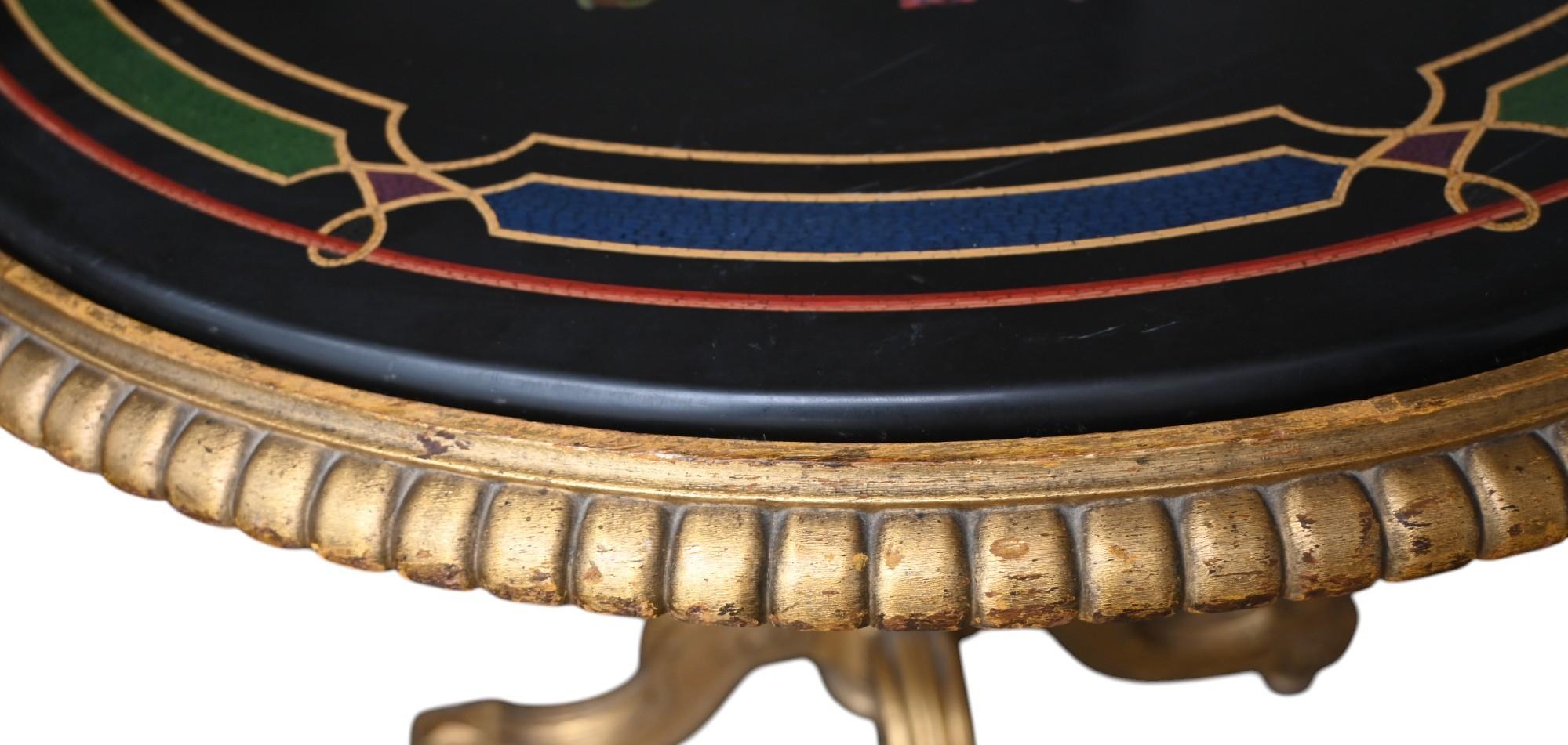 Marble Workshop Of Michelangelo Barberi; Micromosaic Table, 19th Century For Sale
