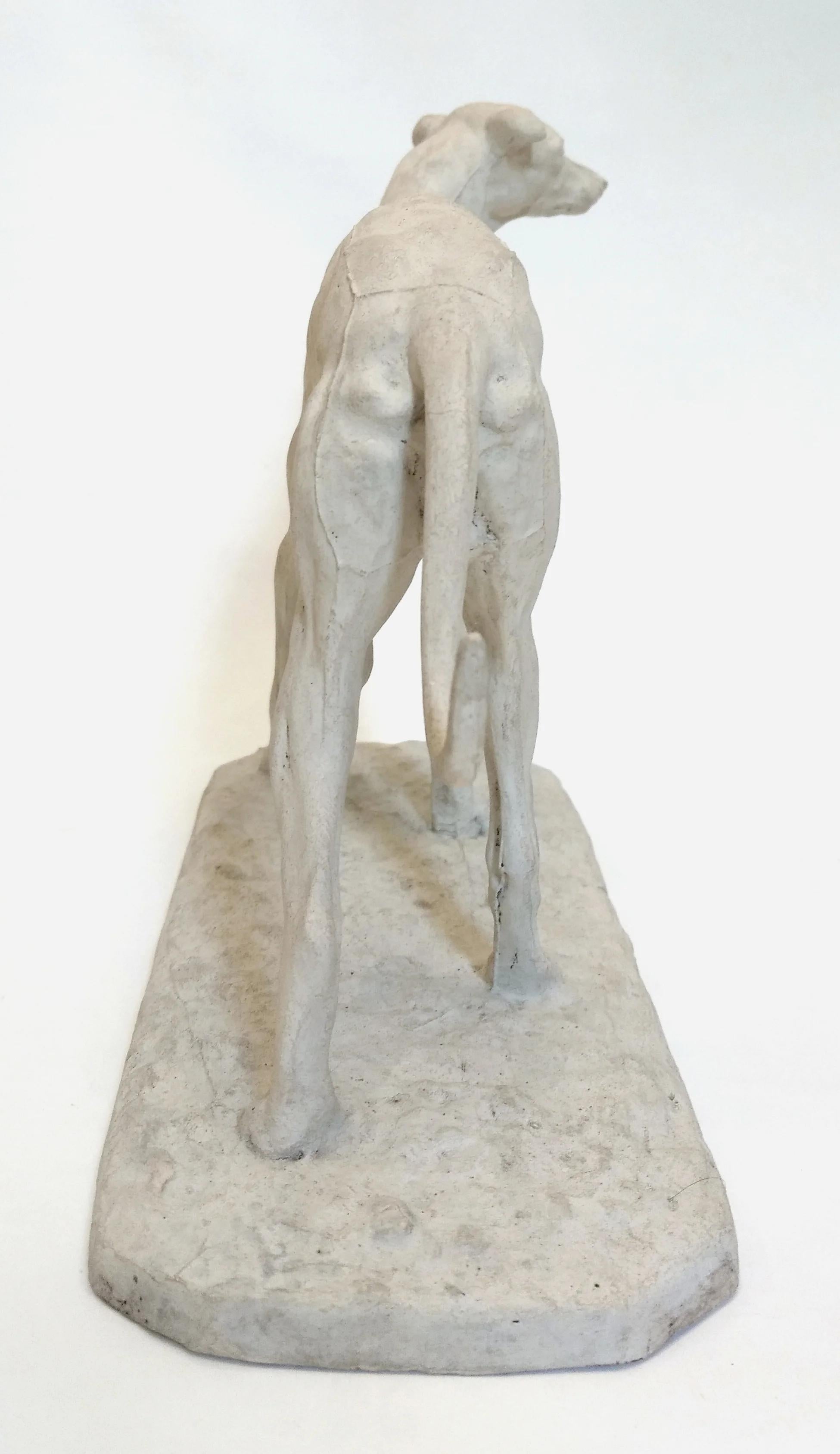 Plaster Workshop plaster of a greyhound, by Pierre-Jules Mêne, France, circa 1850 For Sale