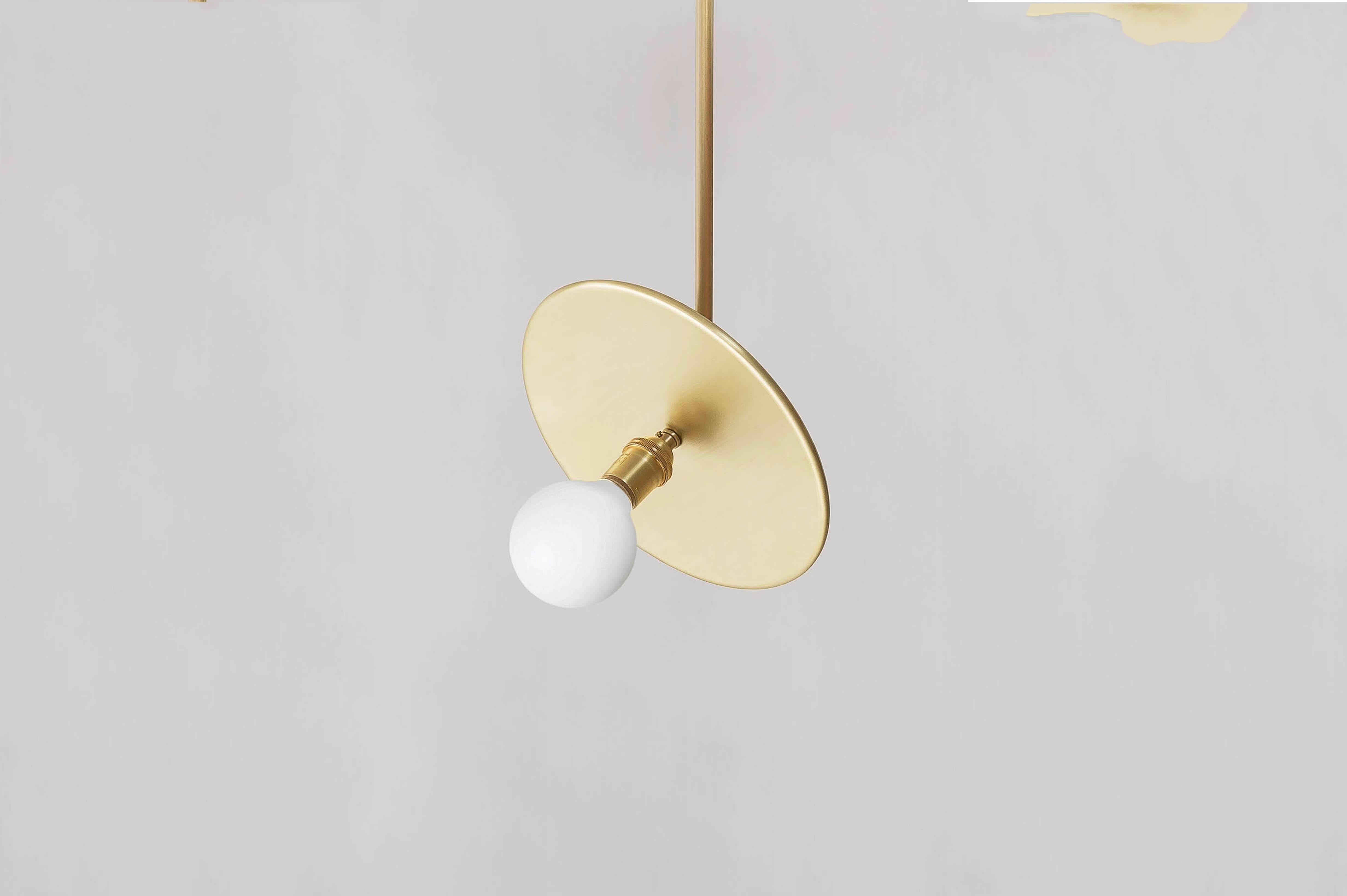 Workstead Industrial Pendant in Hewn Brass Estadounidense en venta