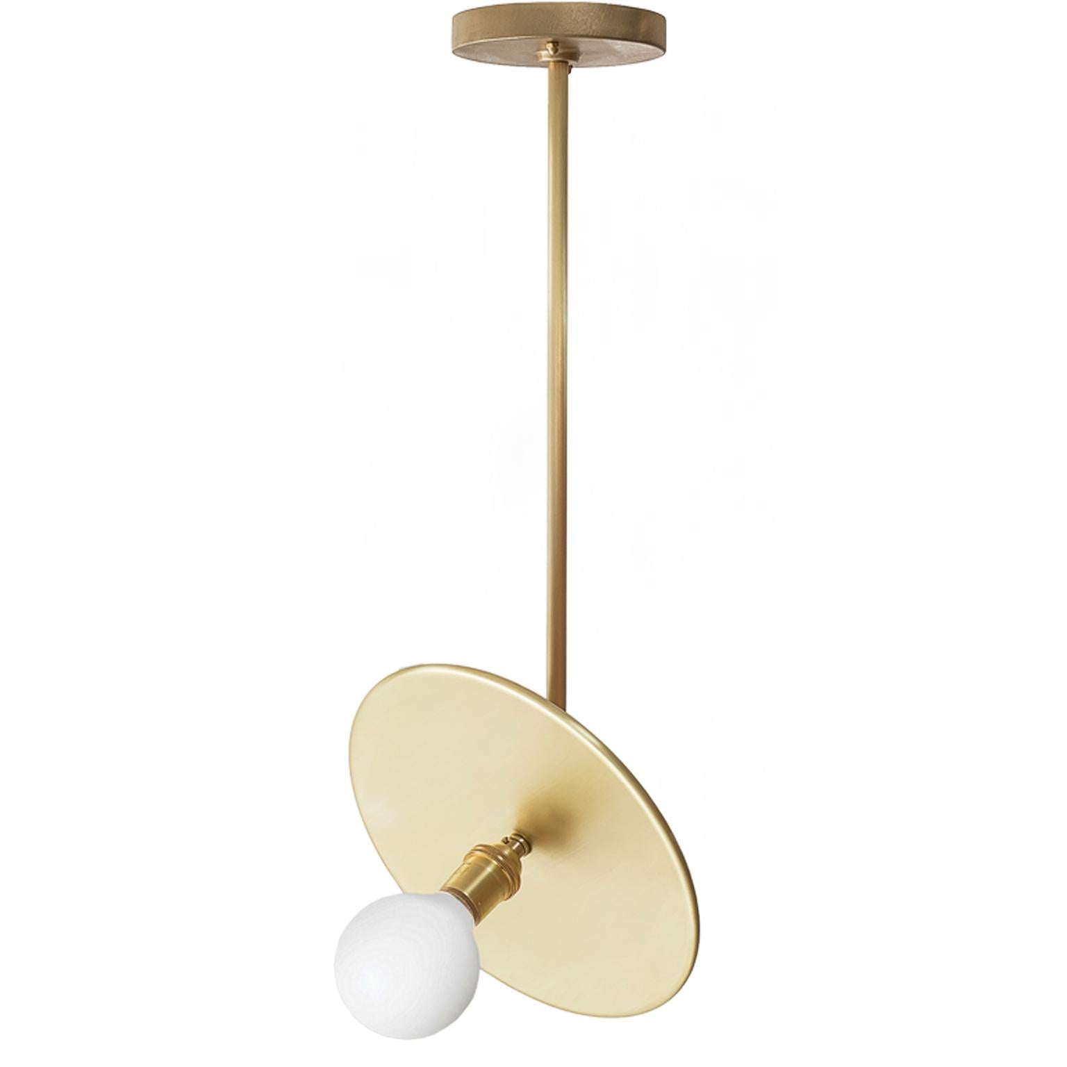 Workstead Industrial Pendant in Hewn Brass