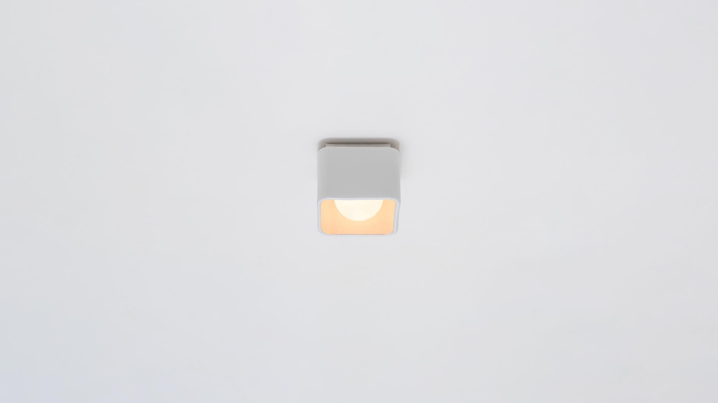 Earthenware Workstead Brick I in Glazed White For Sale