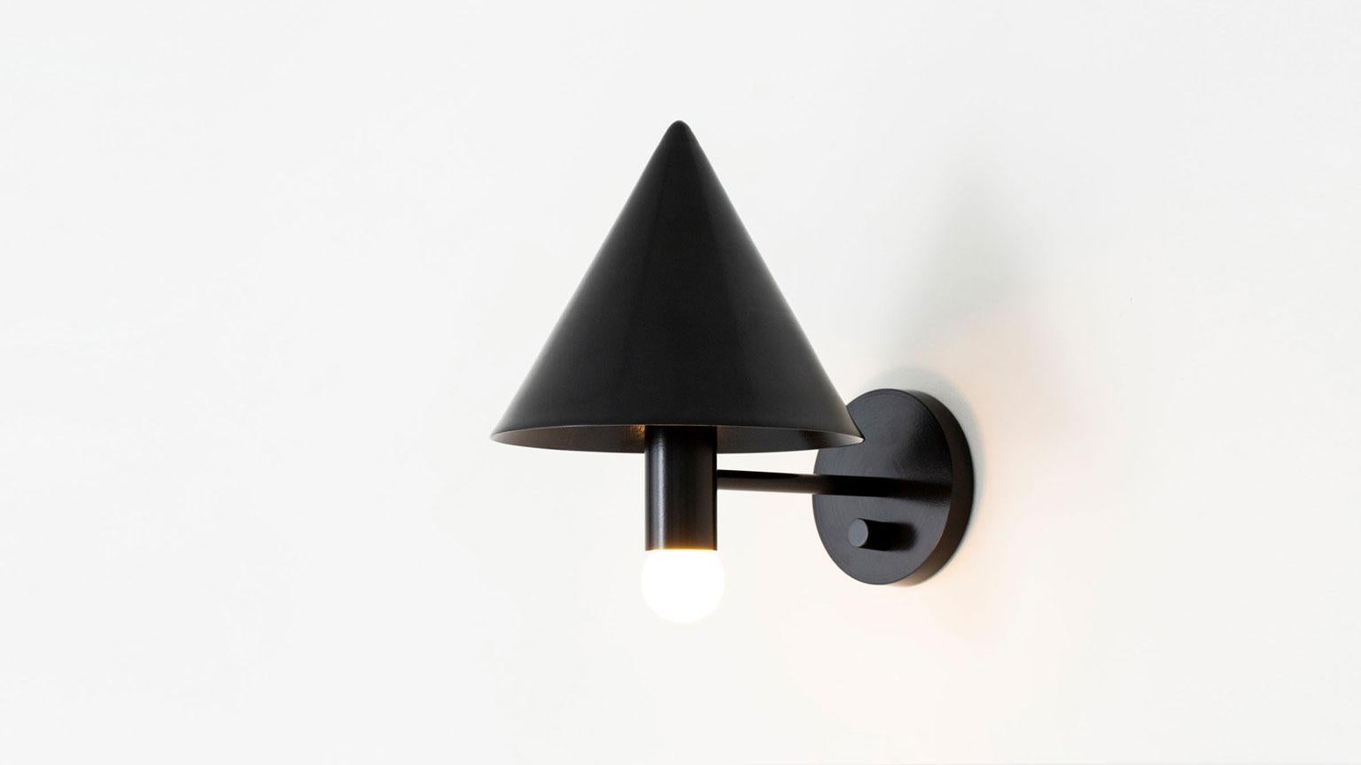 American Classical Workstead Canopy Sconce in Black Enamel For Sale