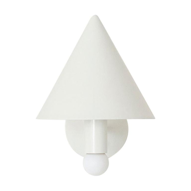 Workstead Canopy Sconce in White Enamel For Sale