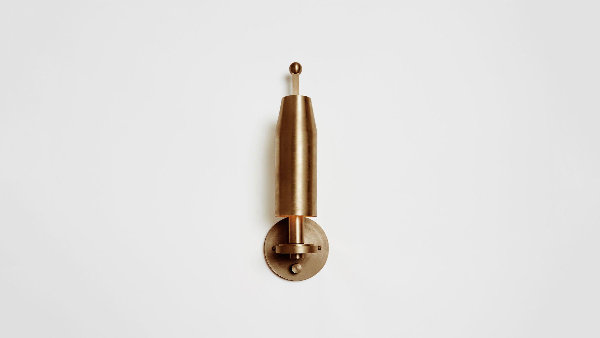 Americano Workstead Sconce da camera in nichel spazzolato in vendita