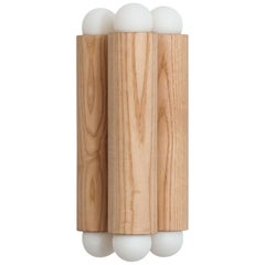 Workstead Column Sconce Small in Natural Oak