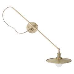 Workstead Hardwired Wall Lamp in Brass with Adjustable Spun Brass Shade