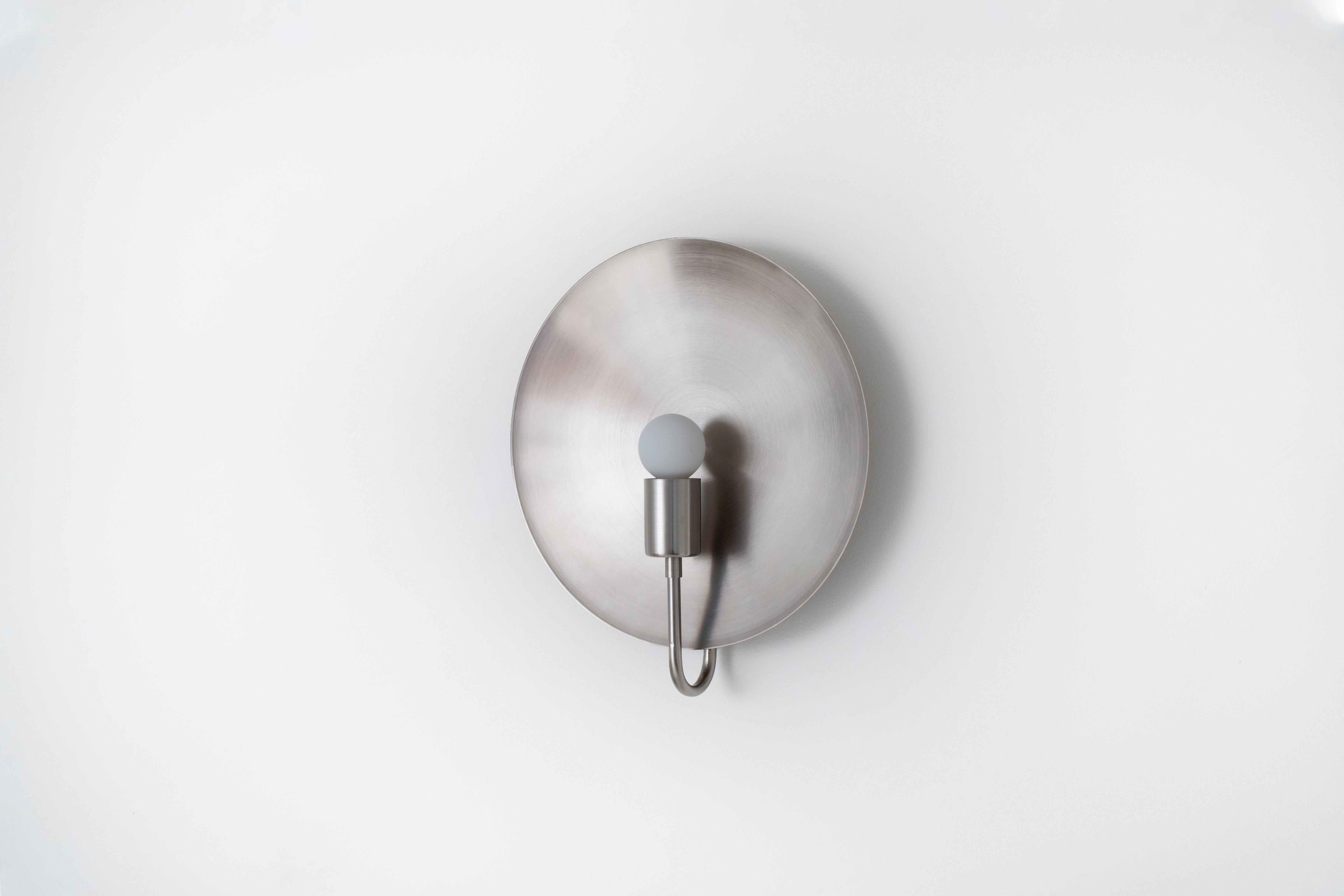 Spun Workstead Helios ADA Sconce in Hand Finished Bronze For Sale