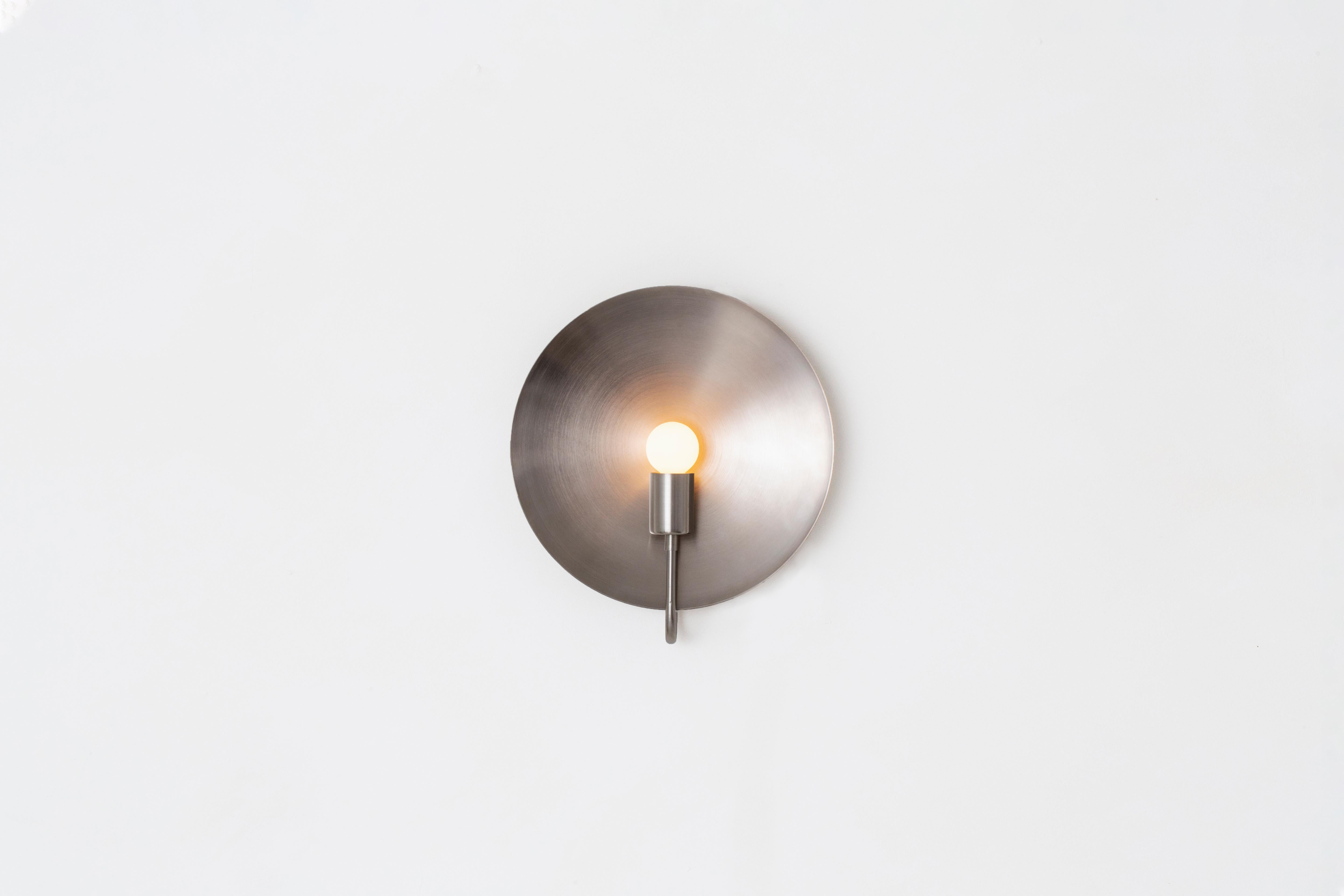 American Workstead Helios ADA Sconce in Hewn Brass For Sale