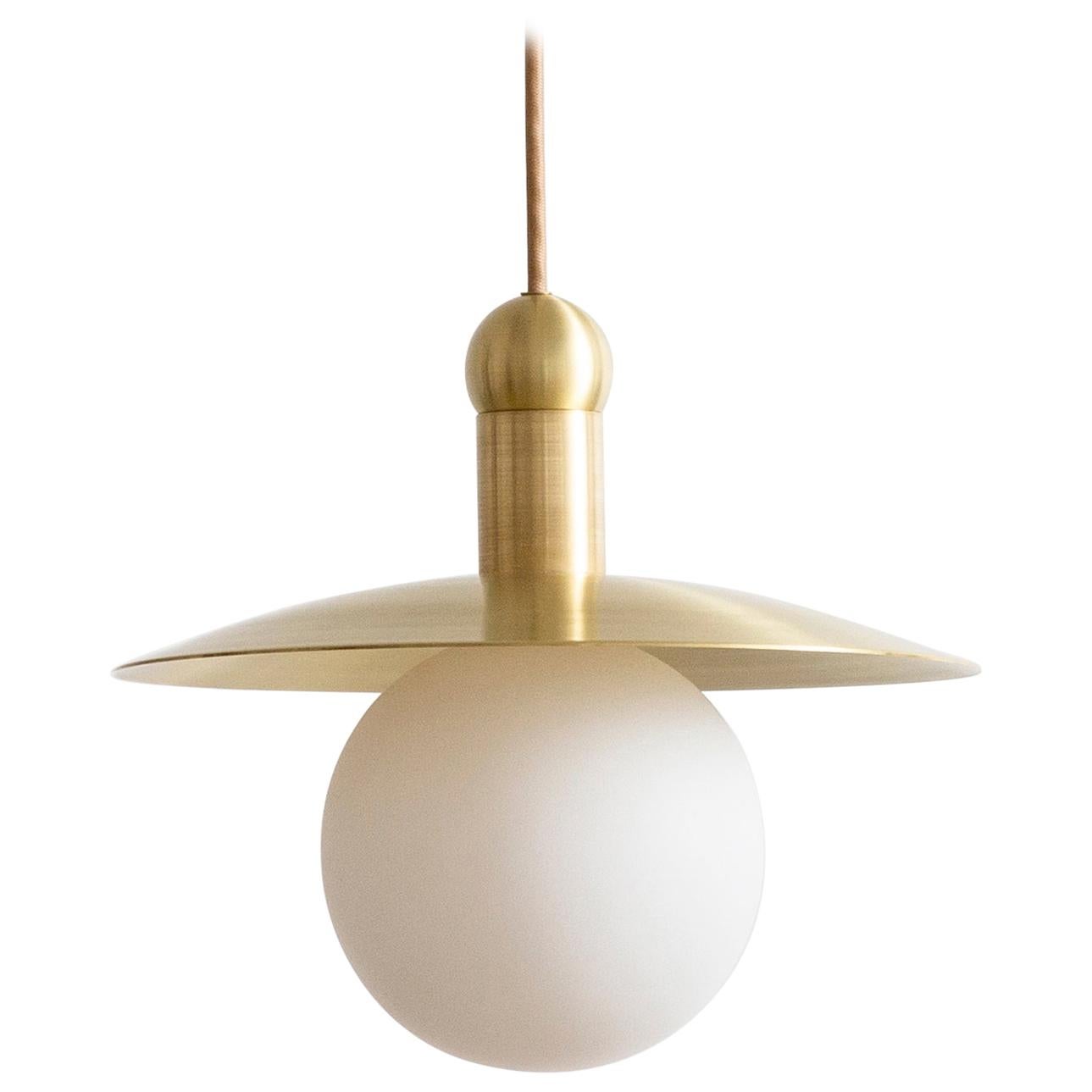 Workstead Helios Cord Pendant Hewn Brass For Sale