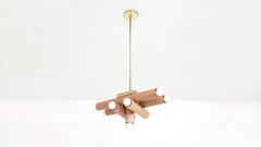 Workstead Hieroglyph Pendant in Natural Oak and Hewn Brass