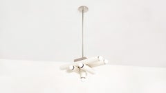 Workstead Hieroglyph Pendant in Painted White and Brushed Nickel